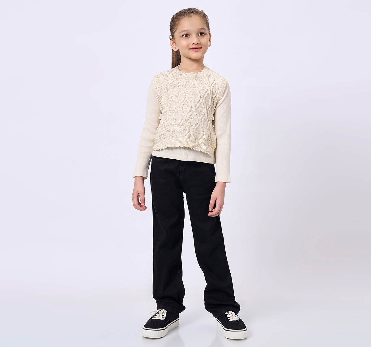 Ed-A-Mamma Kids Girls T-Shirt Off-White