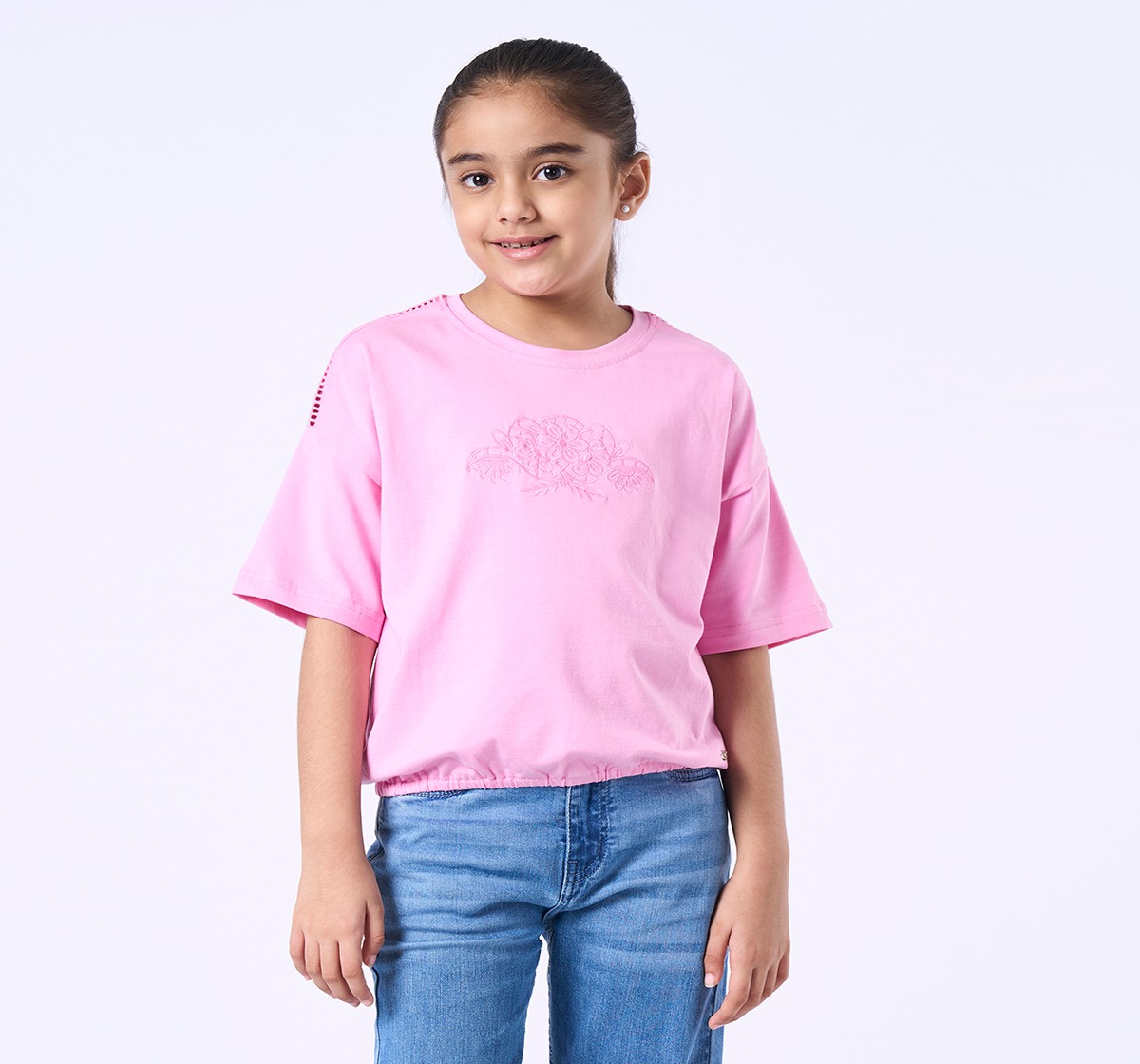 Ed-a-Mamma Kids Girls T-Shirt Light Pink