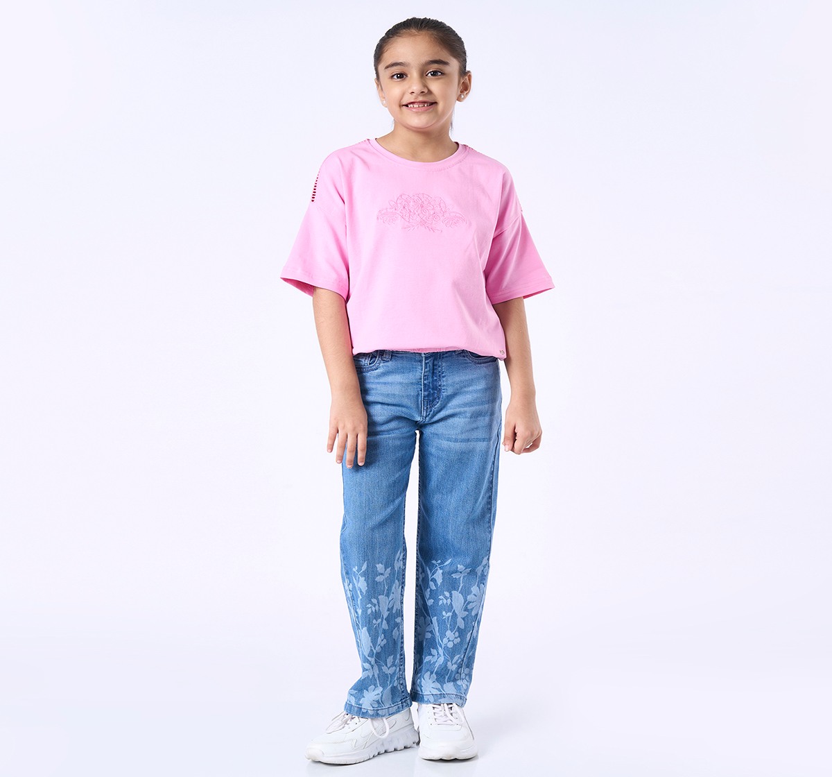 Ed-a-Mamma Kids Girls T-Shirt Light Pink