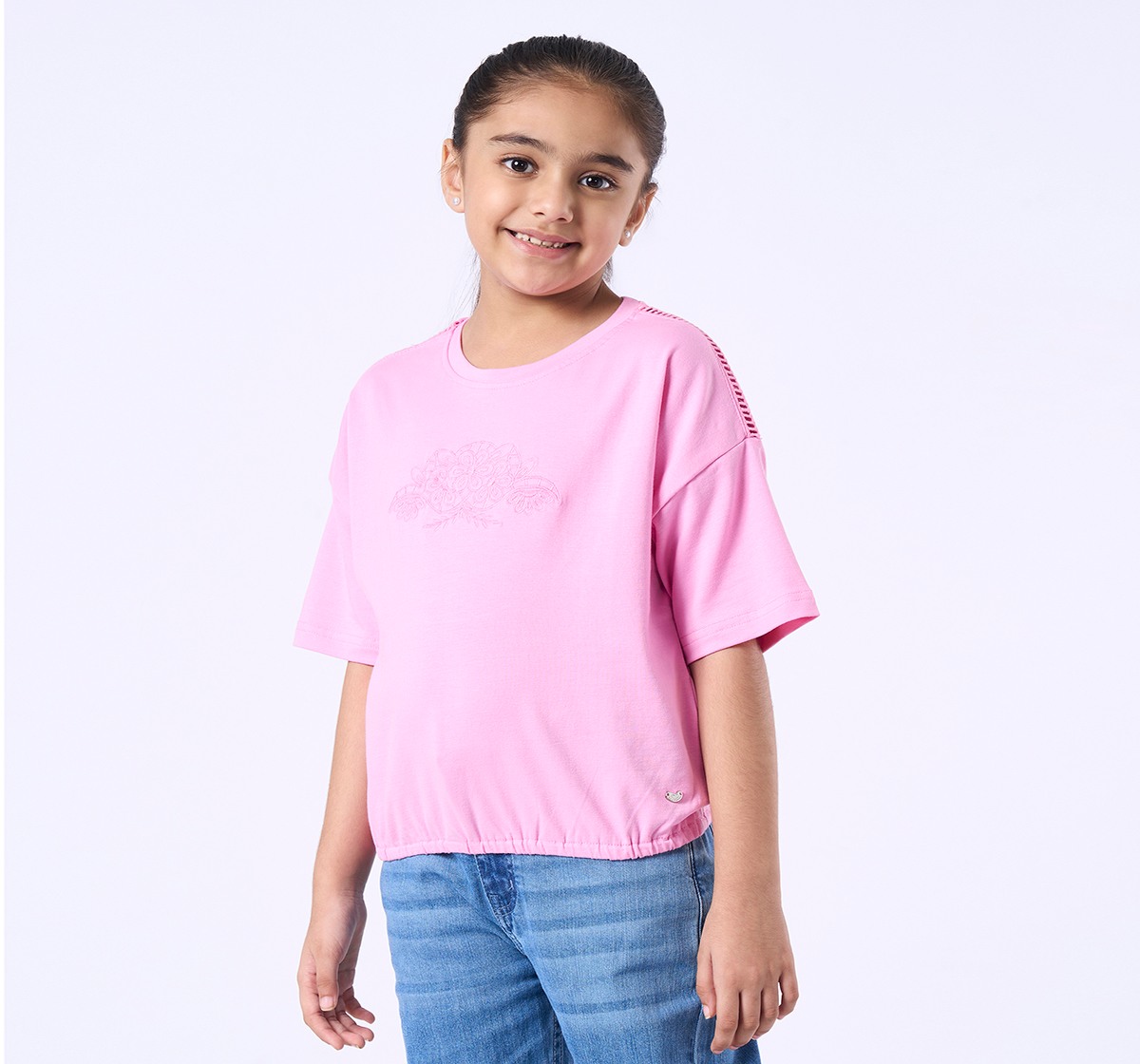 Ed-a-Mamma Kids Girls T-Shirt Light Pink