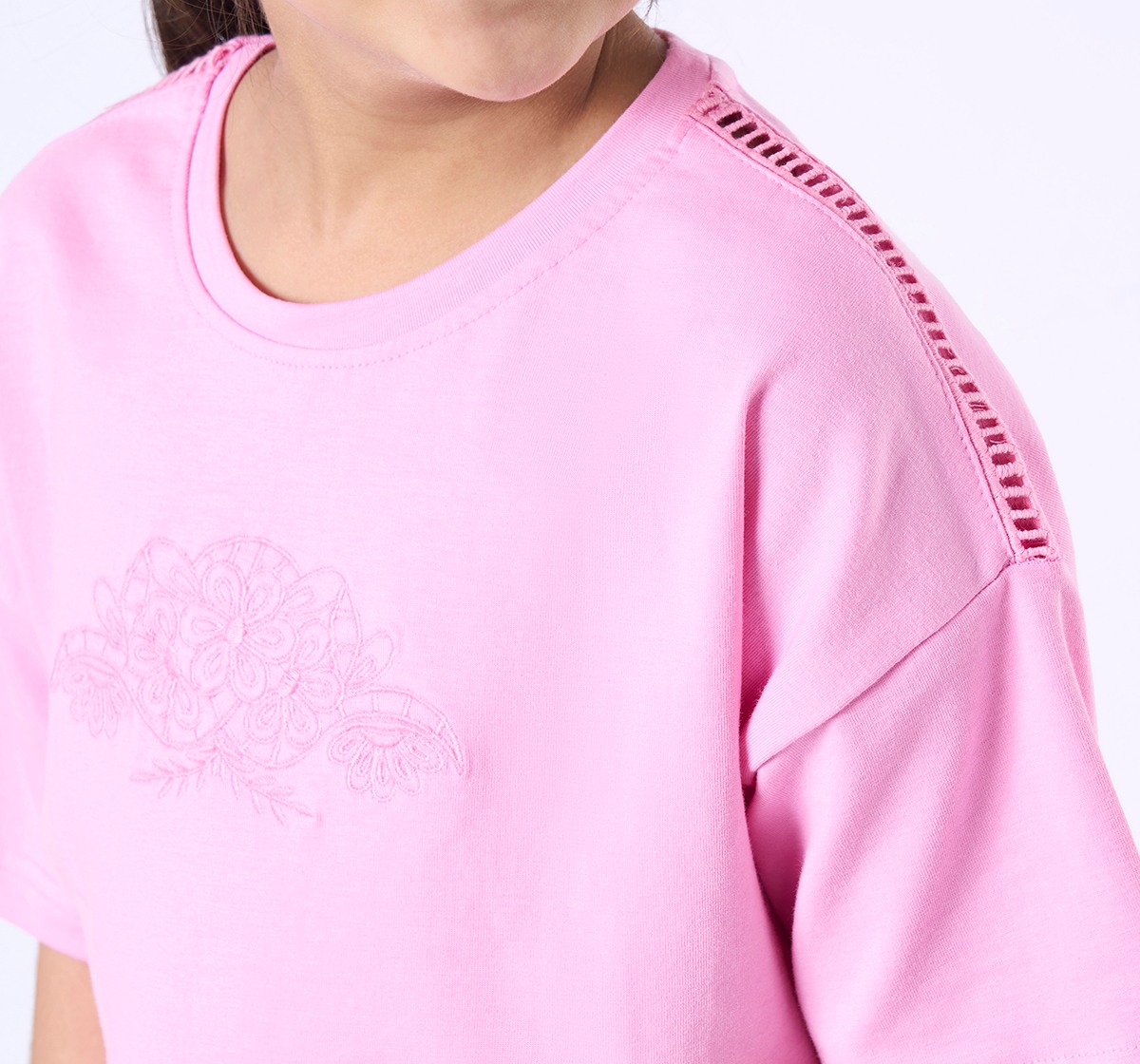 Ed-a-Mamma Kids Girls T-Shirt Light Pink