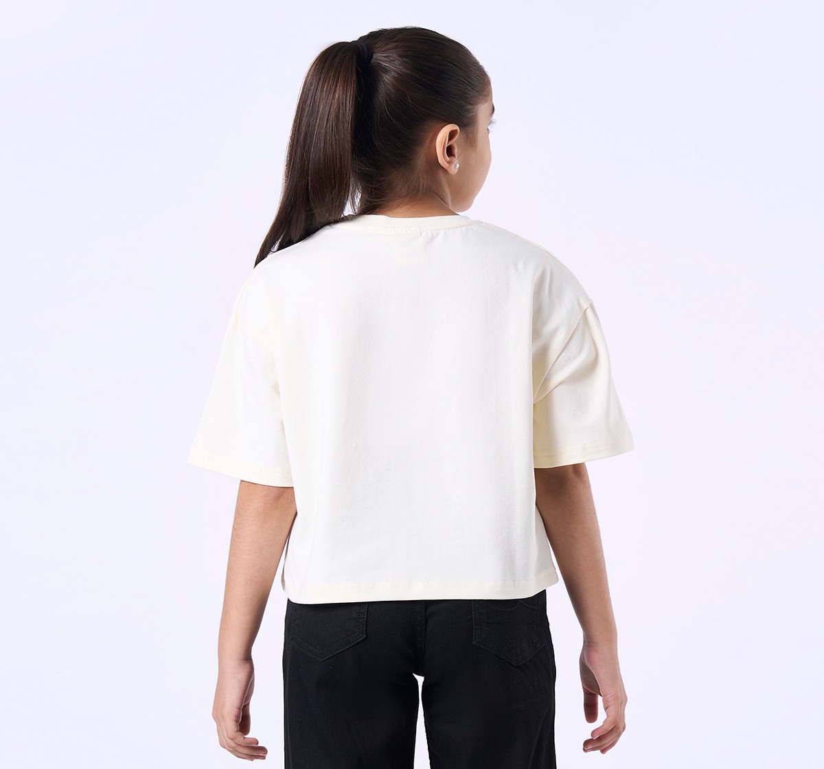 Ed-a-Mamma Kids Girls T-Shirt Off White