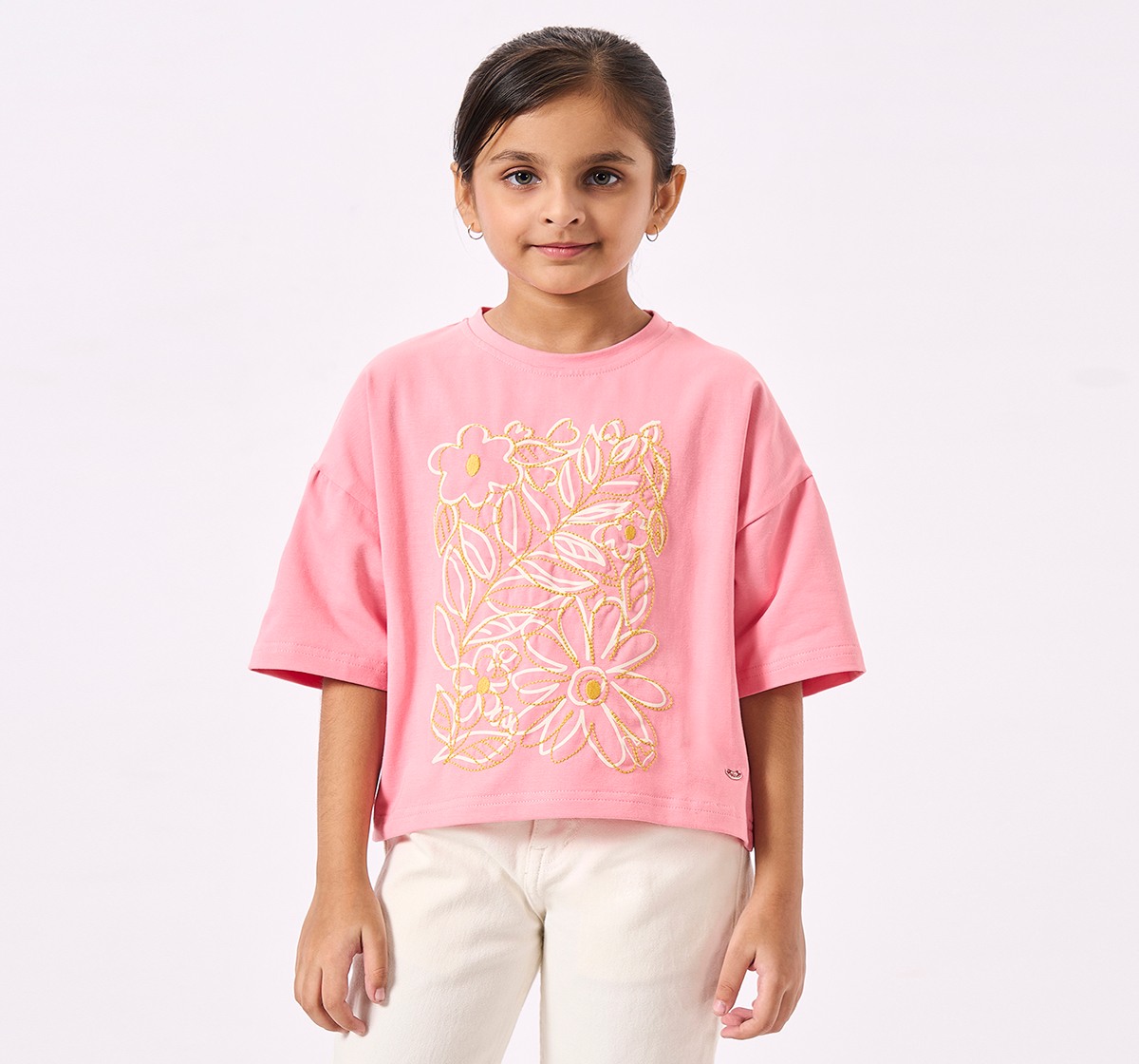 Ed-a-Mamma Kids Girls T-Shirt Coral