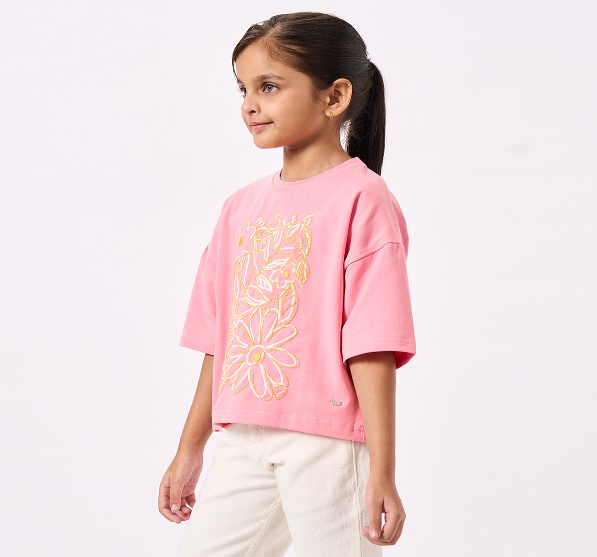 Ed-a-Mamma Kids Girls T-Shirt Coral