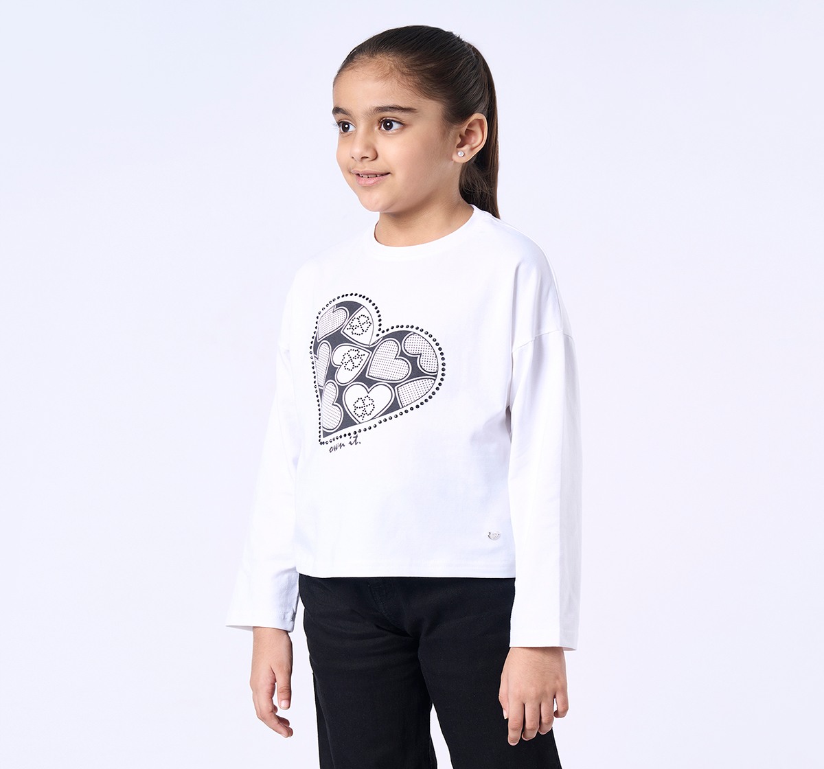 Ed-a-Mamma Kids Girls T-Shirt White