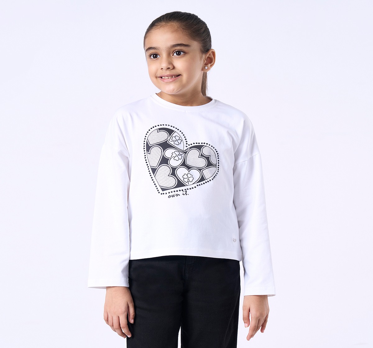 Ed-a-Mamma Kids Girls T-Shirt White