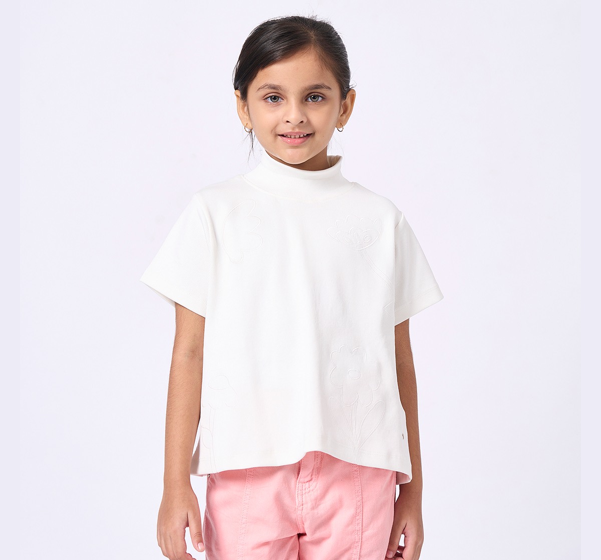 Ed-a-Mamma Kids Girls T-Shirt White