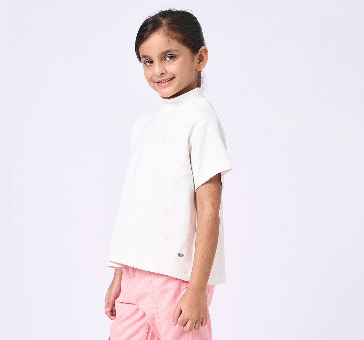 Ed-a-Mamma Kids Girls T-Shirt White