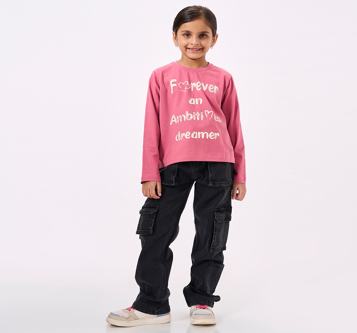 Ed-a-Mamma Kids Girls T-Shirt Pink