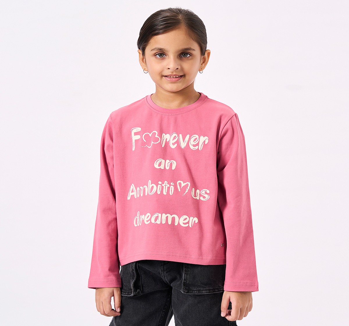 Ed-a-Mamma Kids Girls T-Shirt Pink