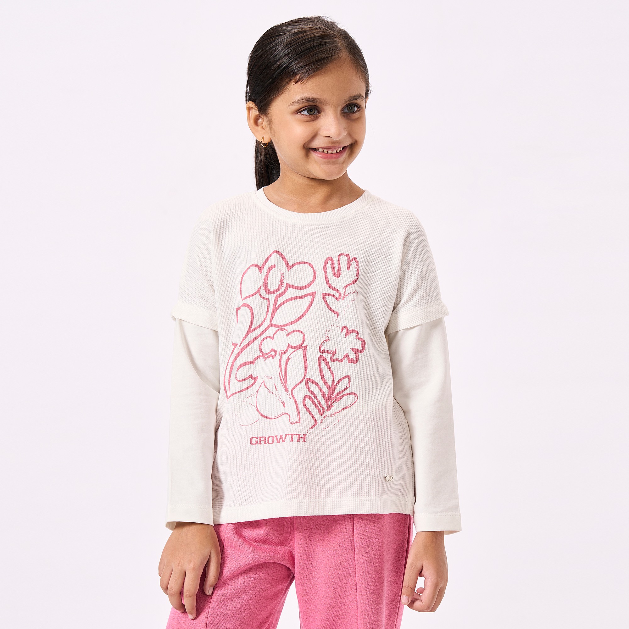 Ed-a-Mamma Kids Girls T-Shirt White