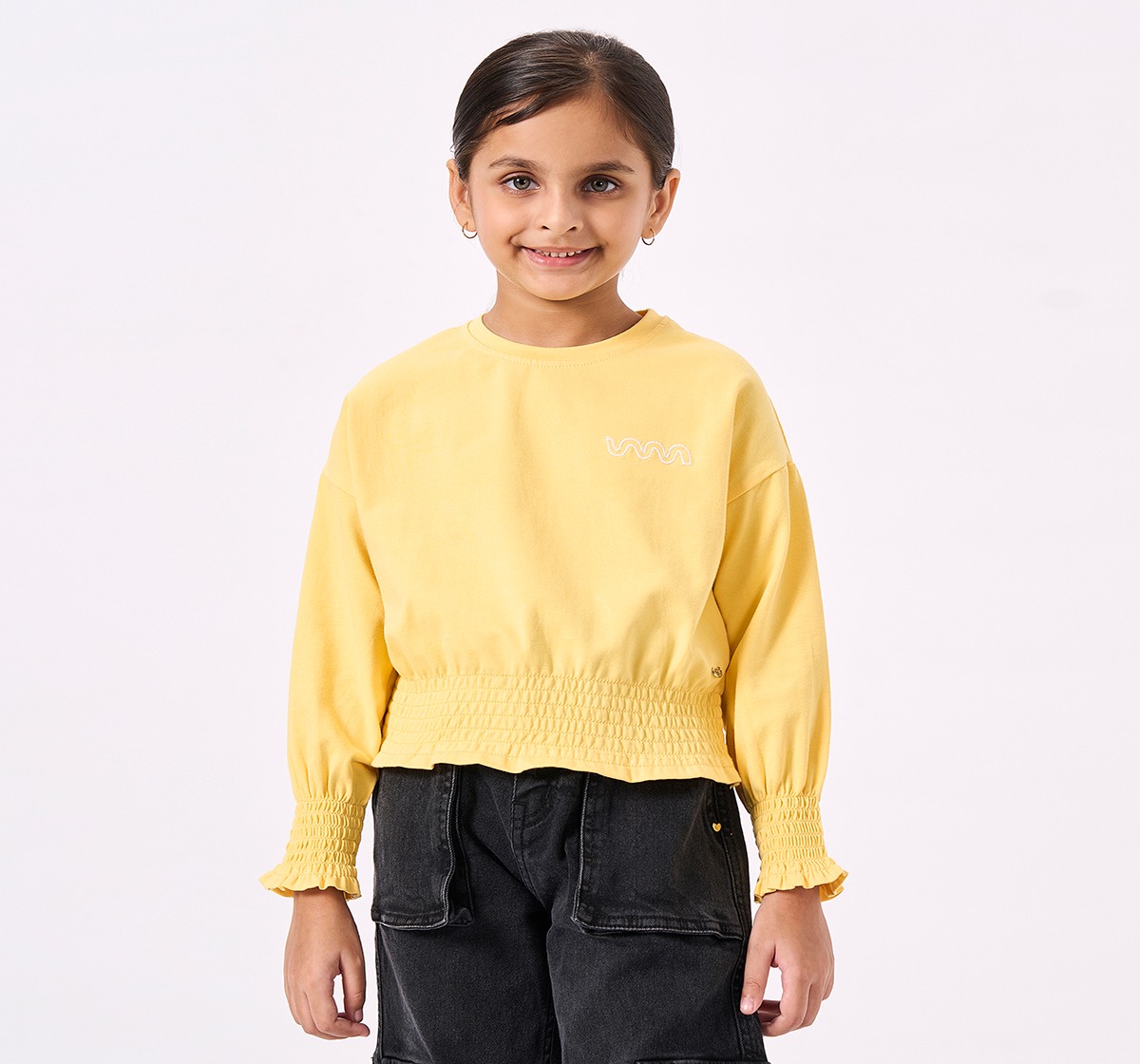 Ed-a-Mamma Kids Girls T-Shirt Yellow