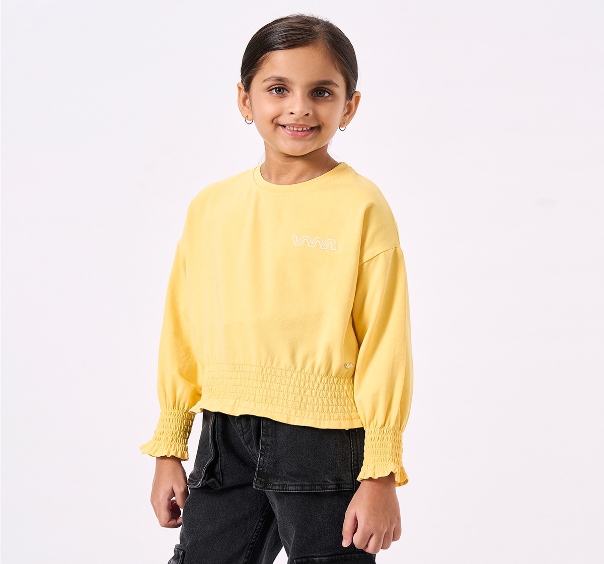 Ed-a-Mamma Kids Girls T-Shirt Yellow