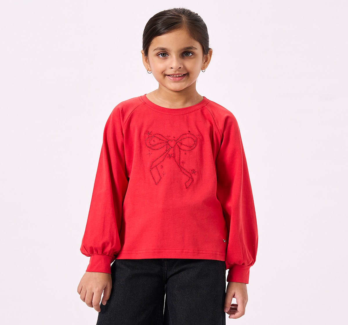 Ed-a-Mamma Kids Girls T-Shirt Red