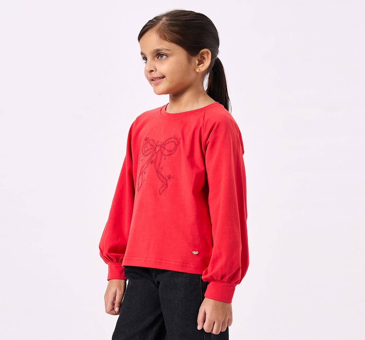 Ed-a-Mamma Kids Girls T-Shirt Red