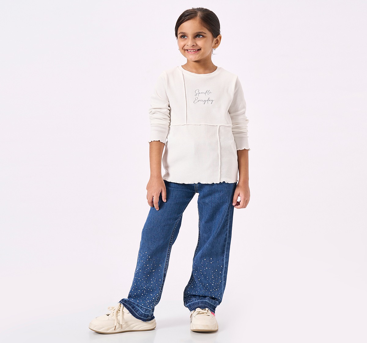 Ed-a-Mamma Kids Girls T-Shirt White