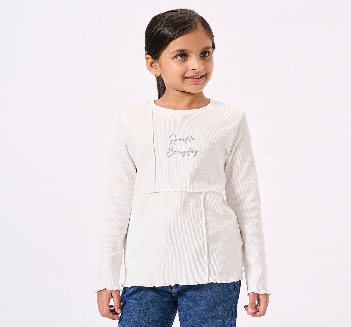 Ed-a-Mamma Kids Girls T-Shirt White