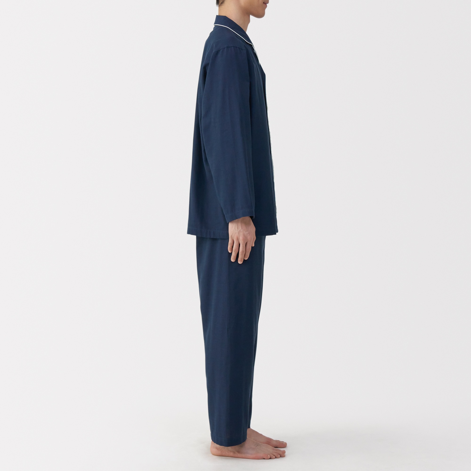 M's Side seamless Double gauze L/Slv pajamas