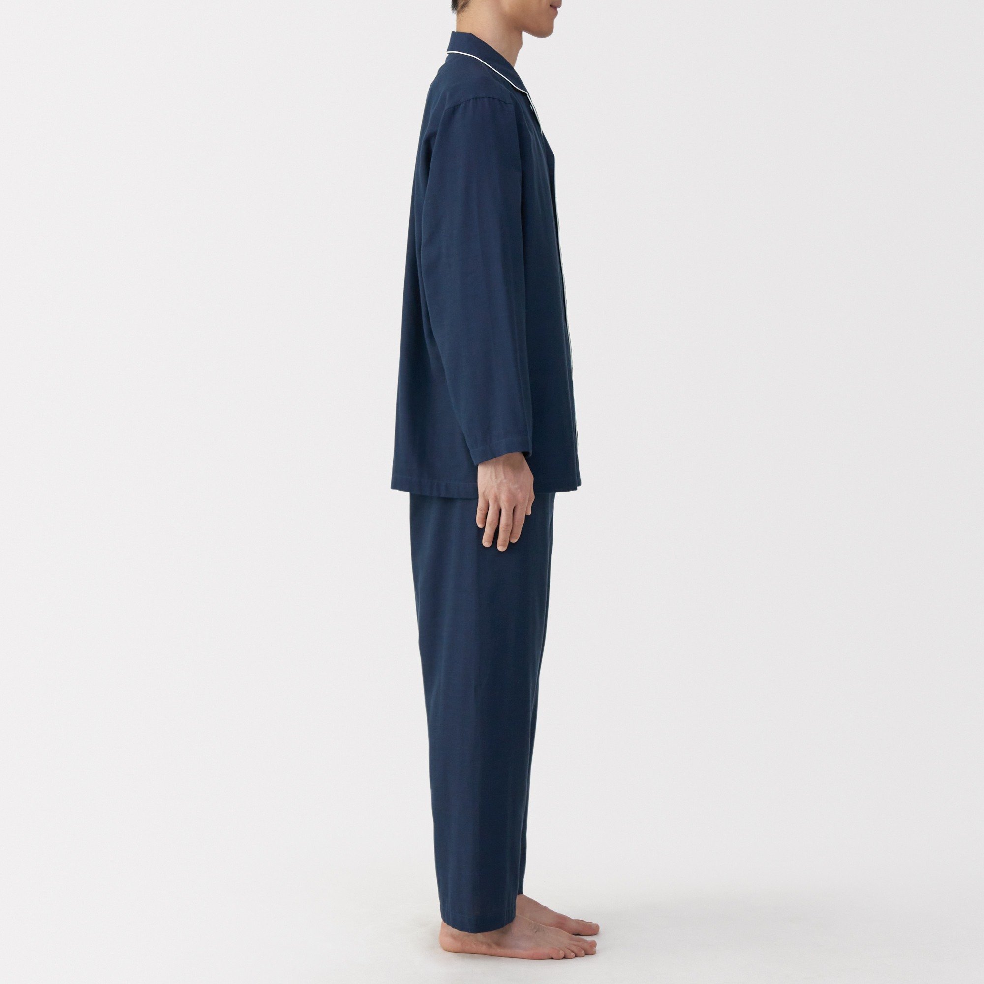 M's Side seamless Double gauze L/Slv pajamas