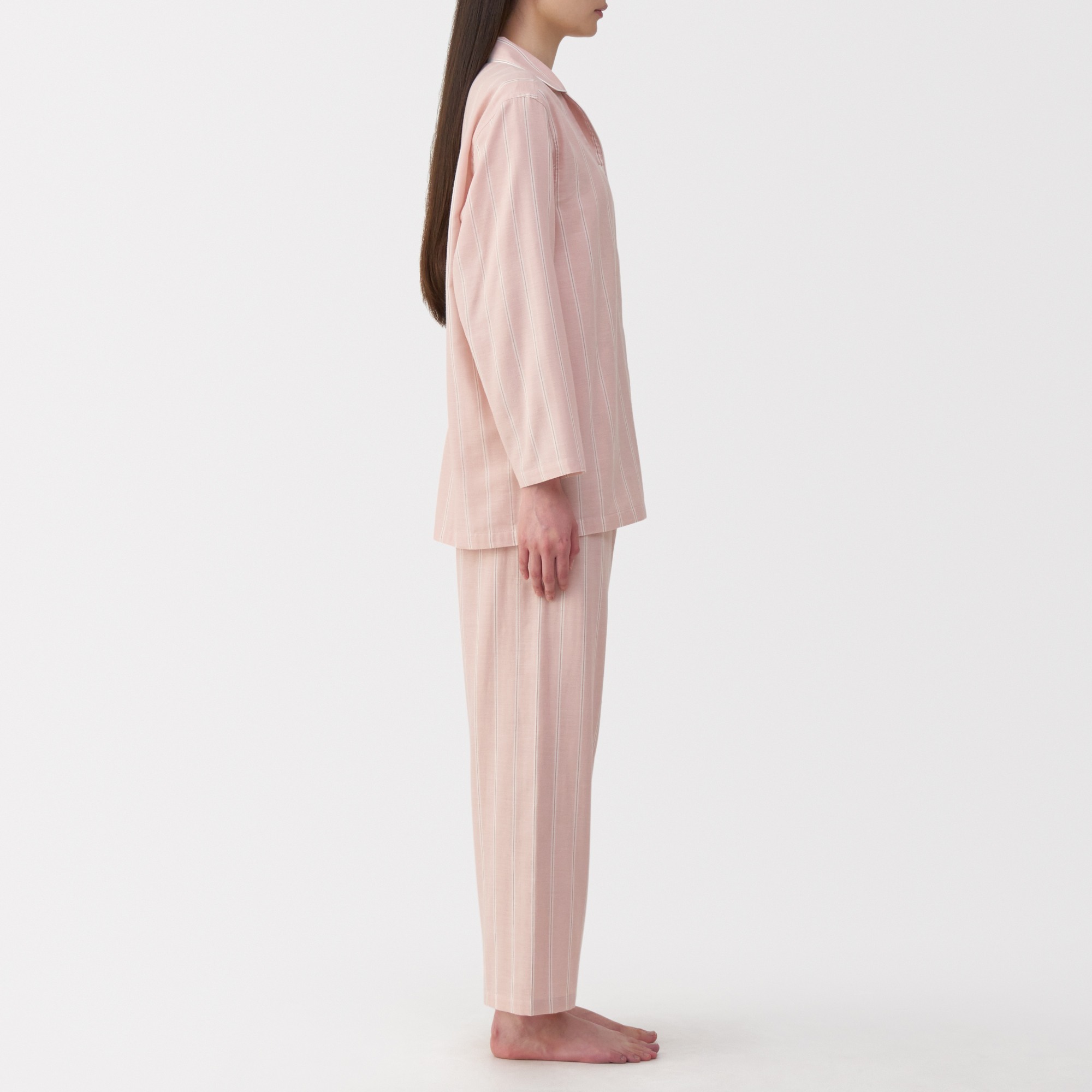 W's Side Seamless double gauze pajamas(L/Slv)