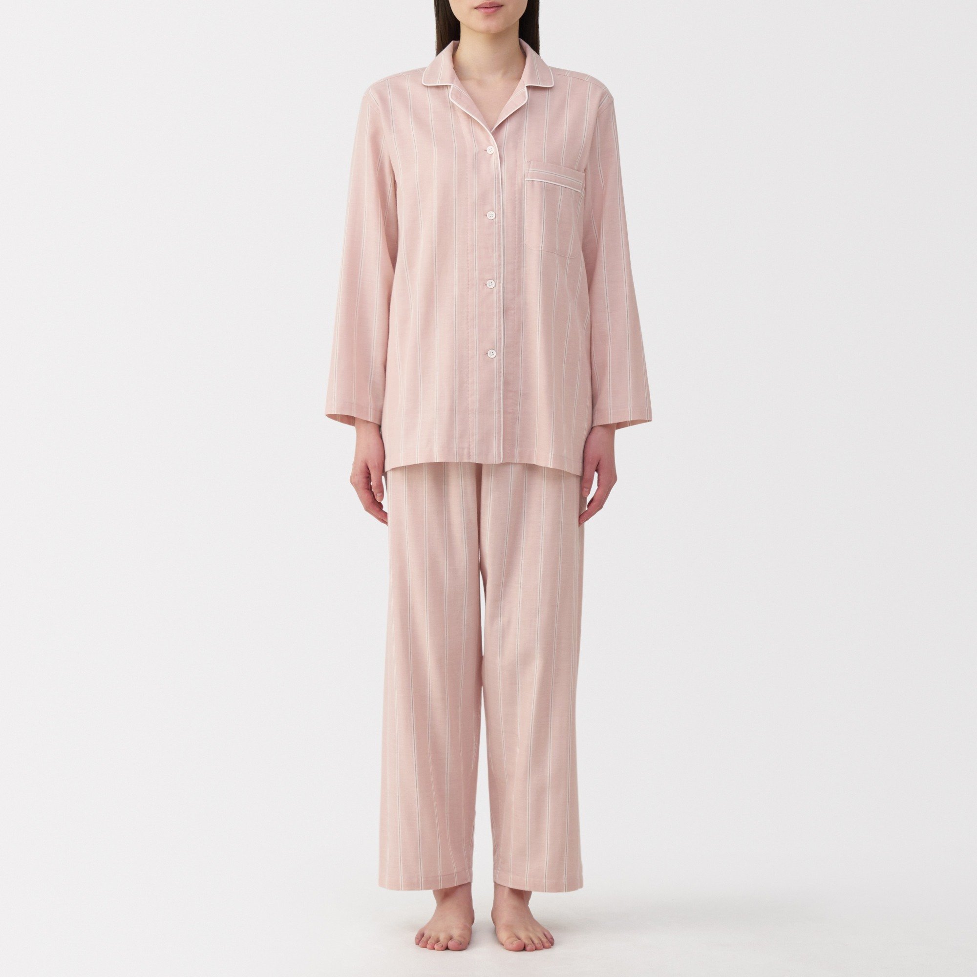 W's Side Seamless double gauze pajamas(L/Slv)