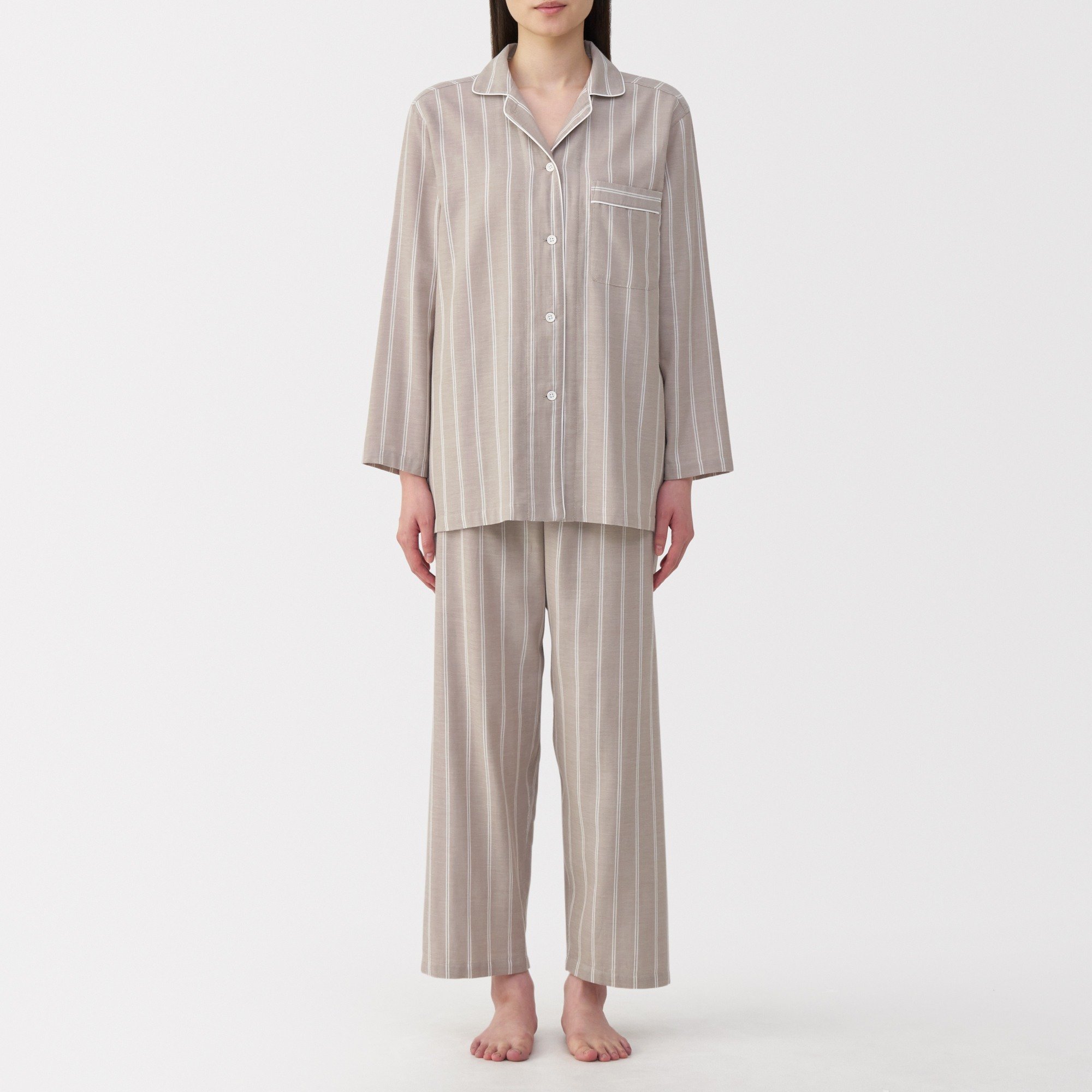 W's Side Seamless double gauze pajamas(L/Slv)
