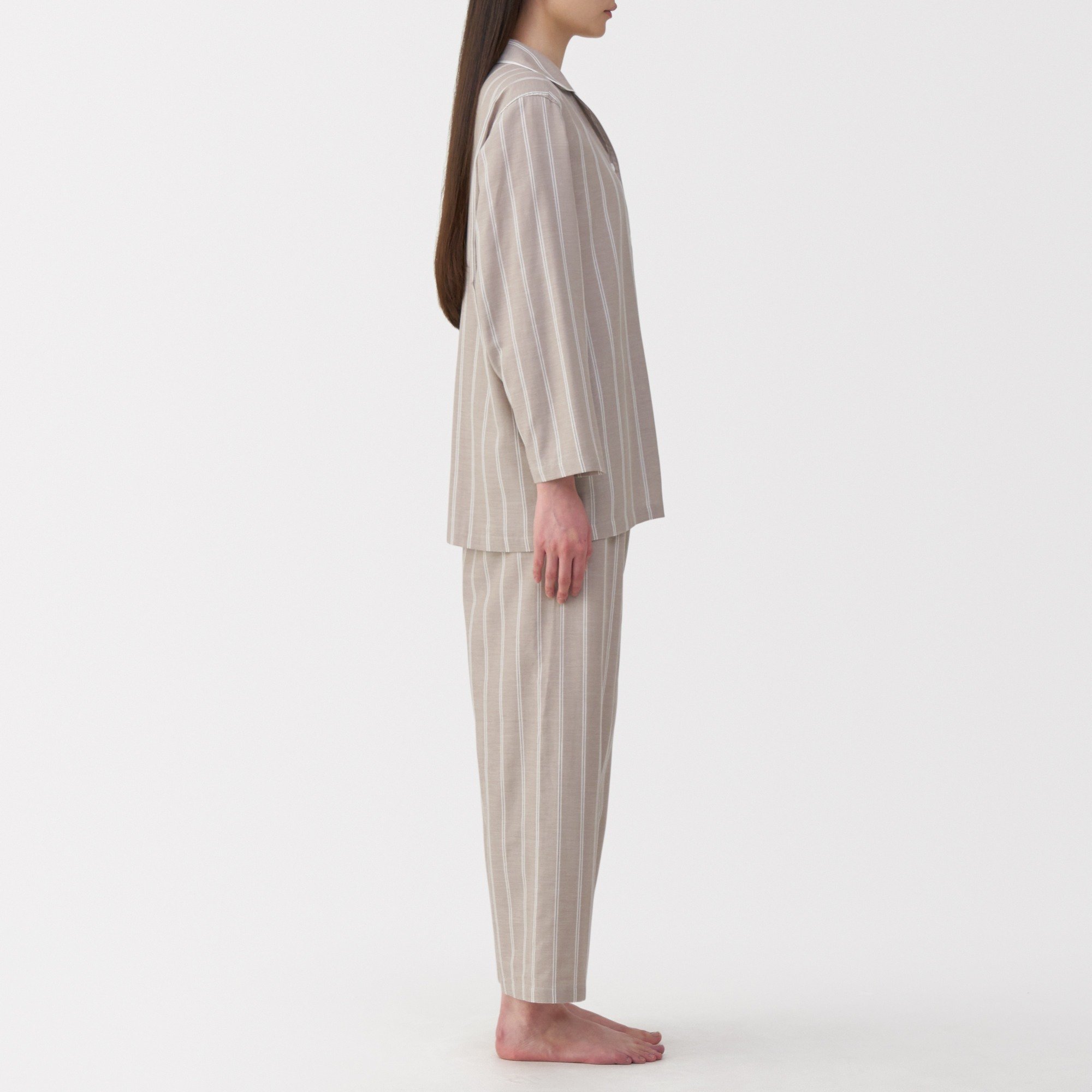 W's Side Seamless double gauze pajamas(L/Slv)