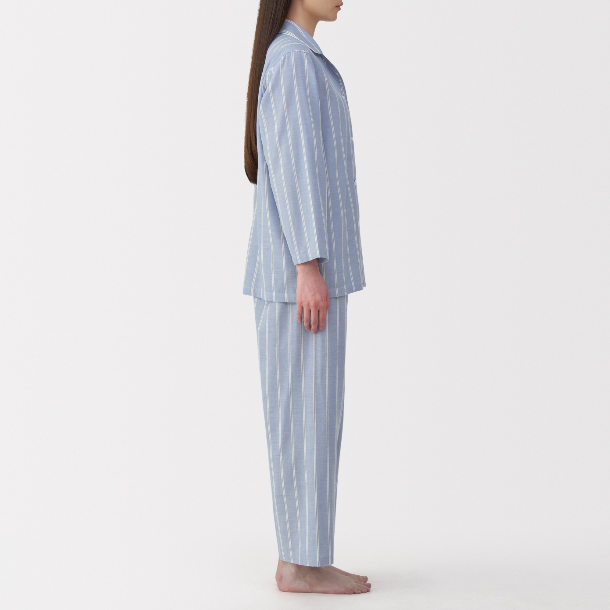 W's Side Seamless double gauze pajamas(L/Slv)