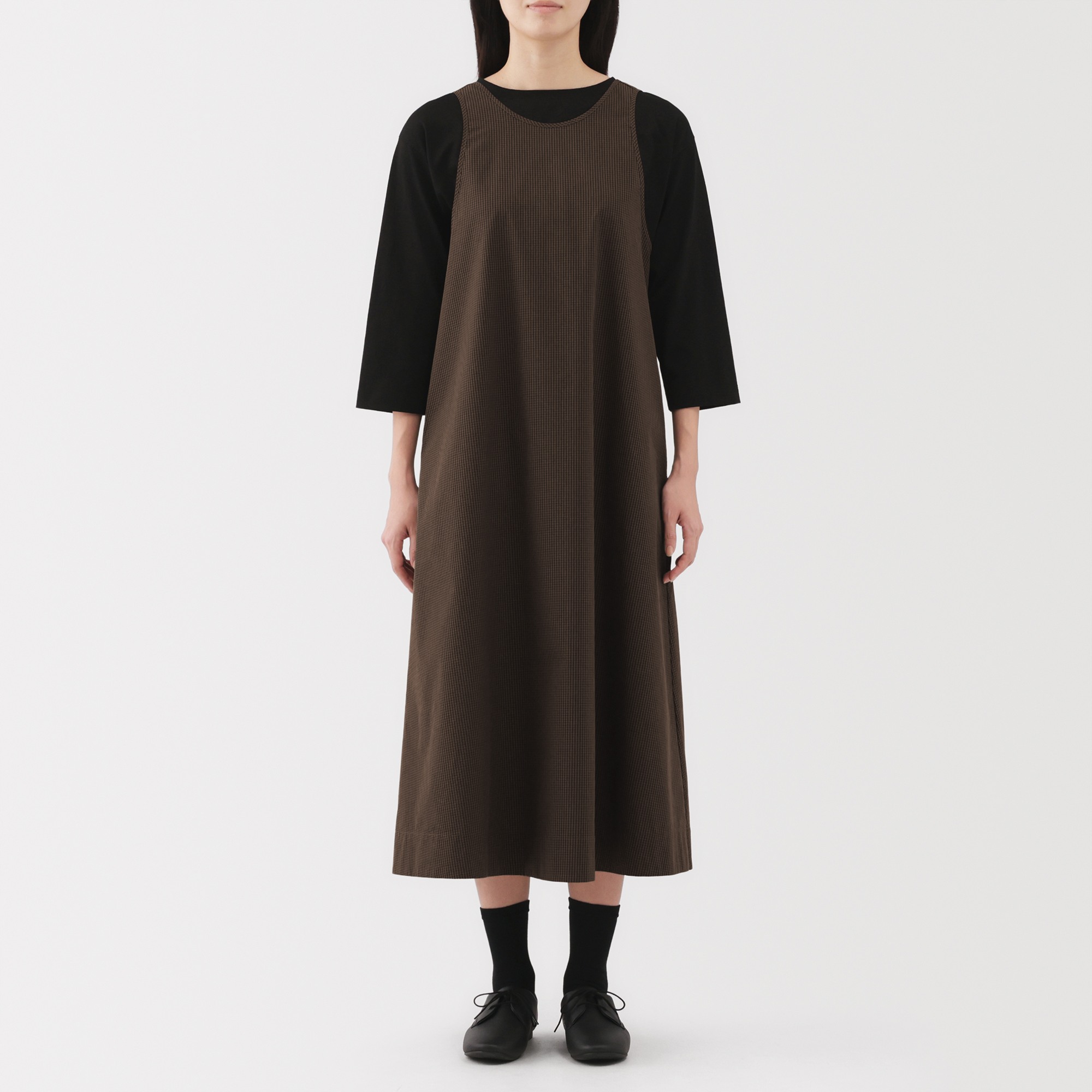 W's quick dry broadcloth Sleeveless dress