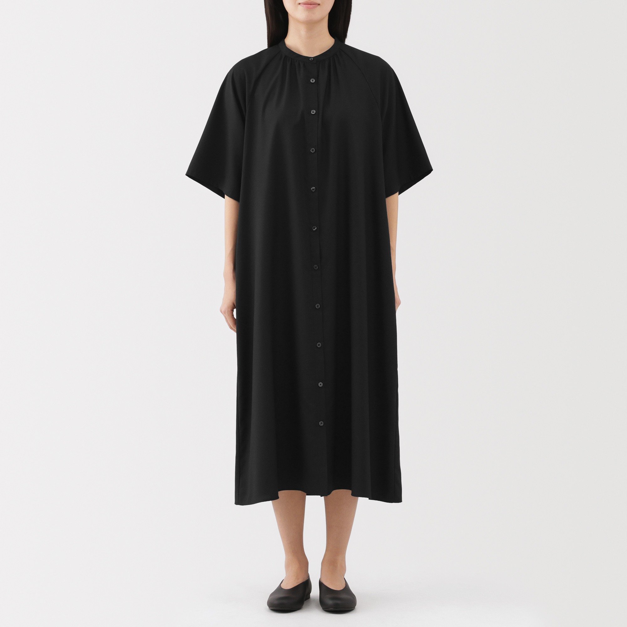 W's Lyocell blended 1/2 sleeve dress