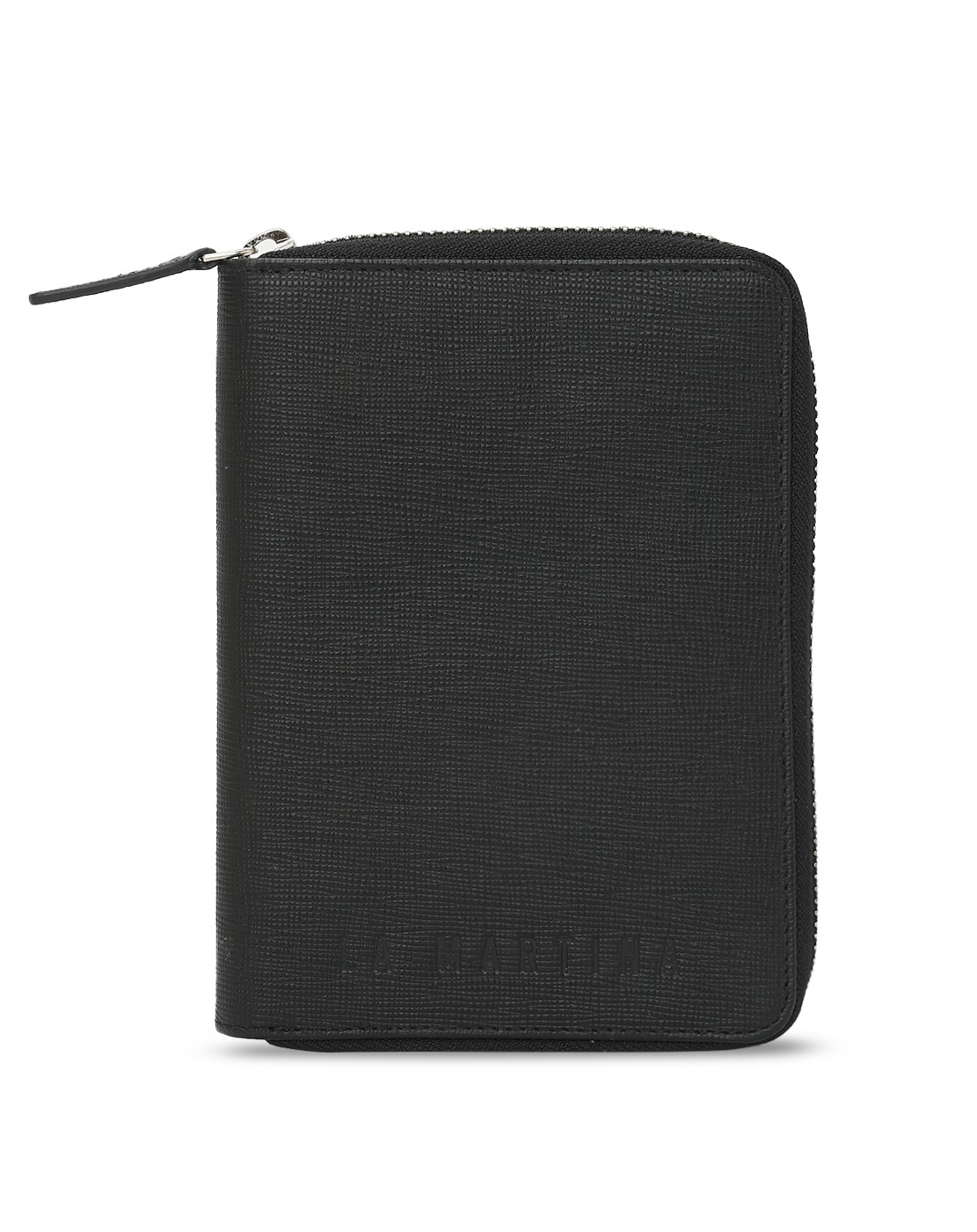 Men Leather Zip-Around Passport Holder