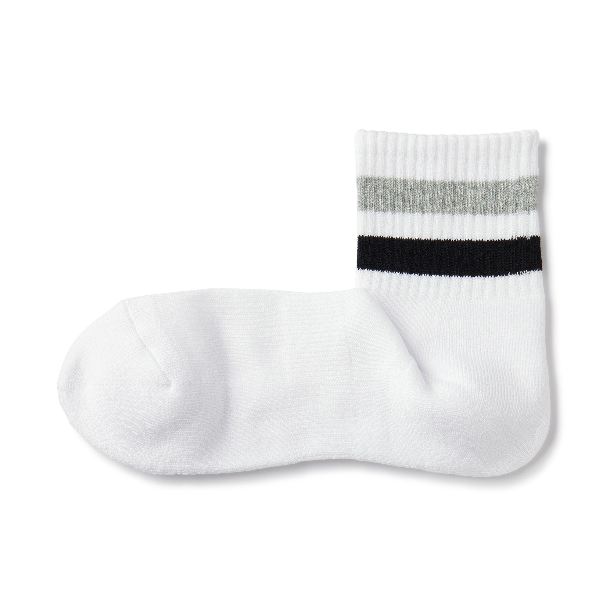 M's right angle pile short socks (striped)
