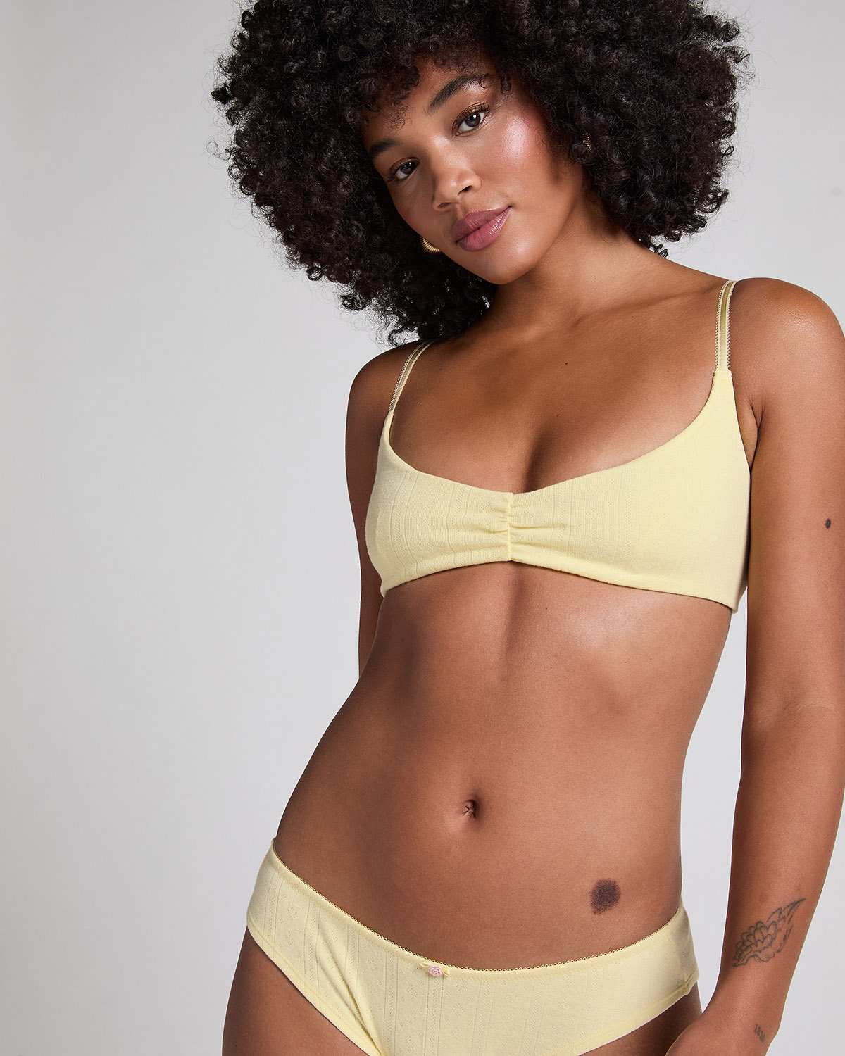 Yellow Pointelle Bralette