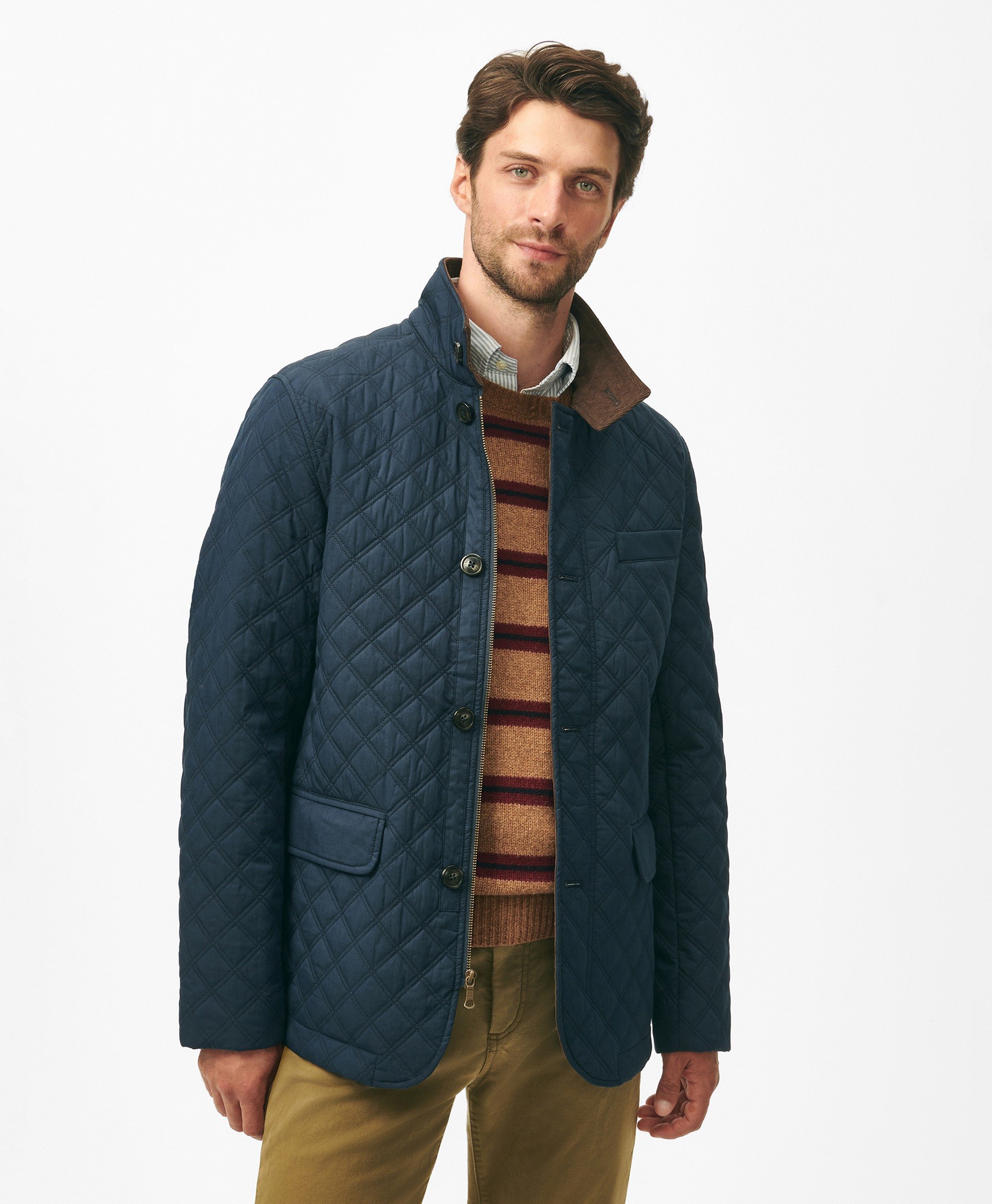 Brooks Brothers | Diamond Quilted Solid Regular Fit Blazer