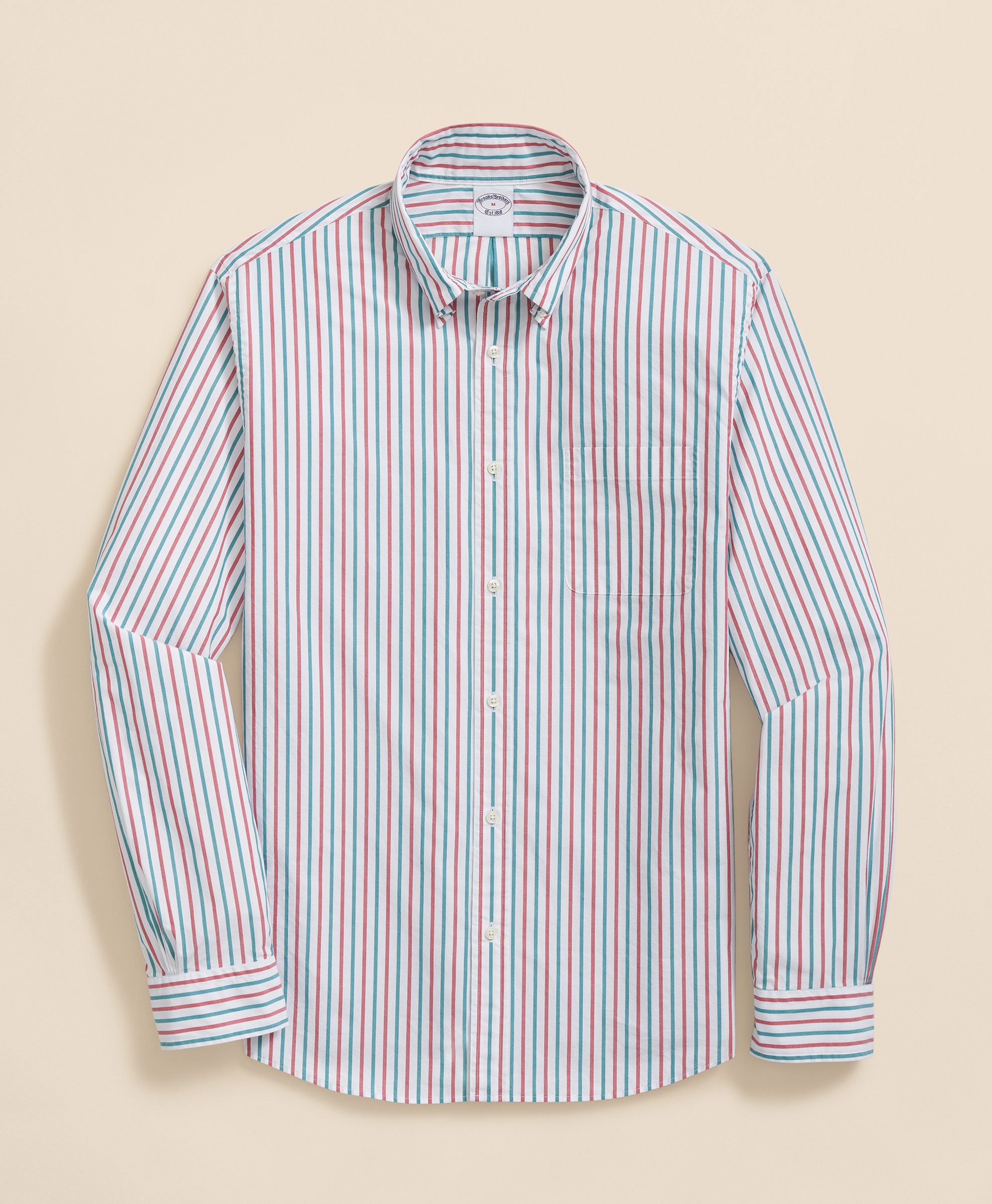 Brooks Brothers | Friday Poplin Striped Regular Fit Sport Shirt