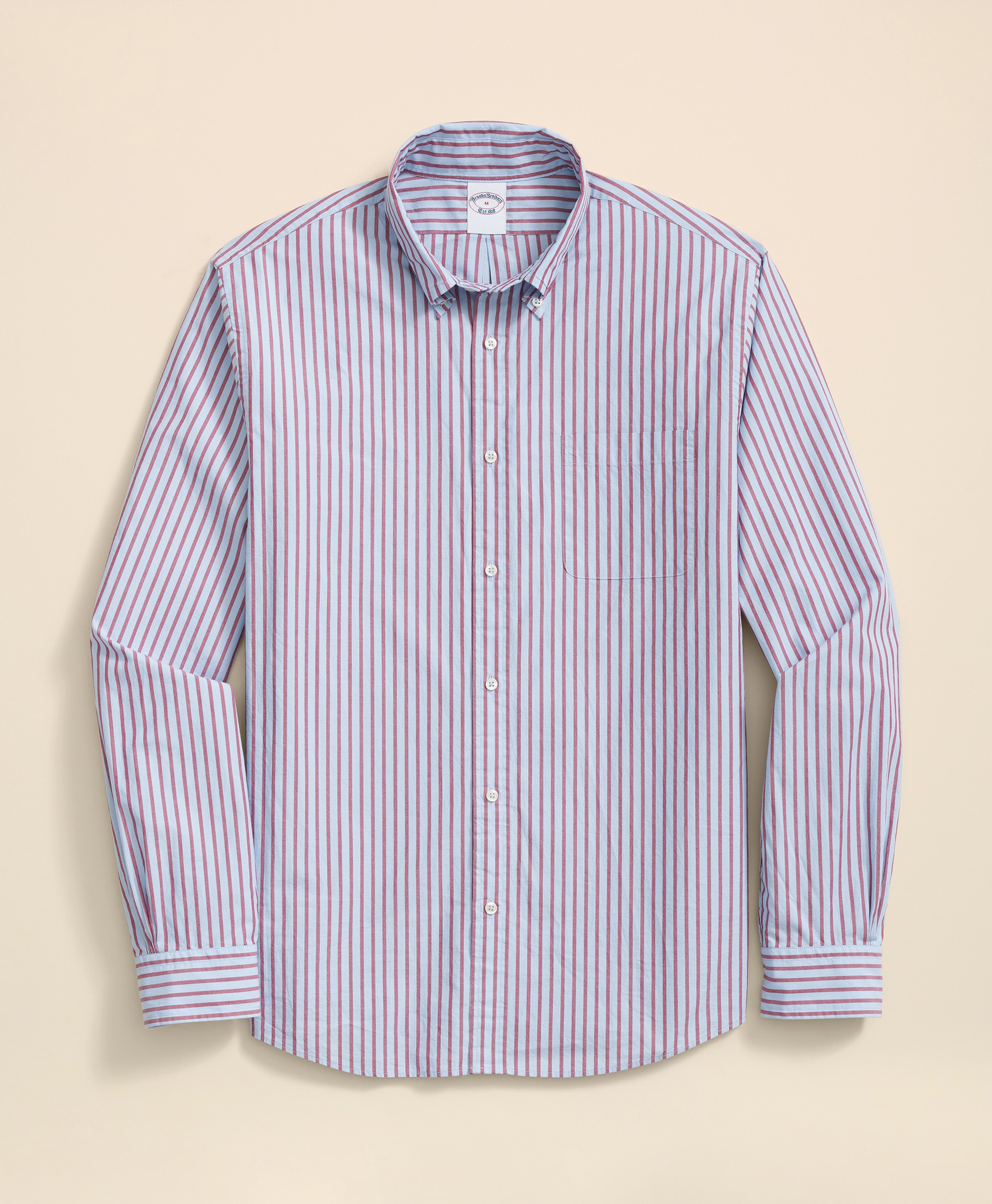 Brooks Brothers | Friday Poplin Striped Regular Fit Sport Shirt