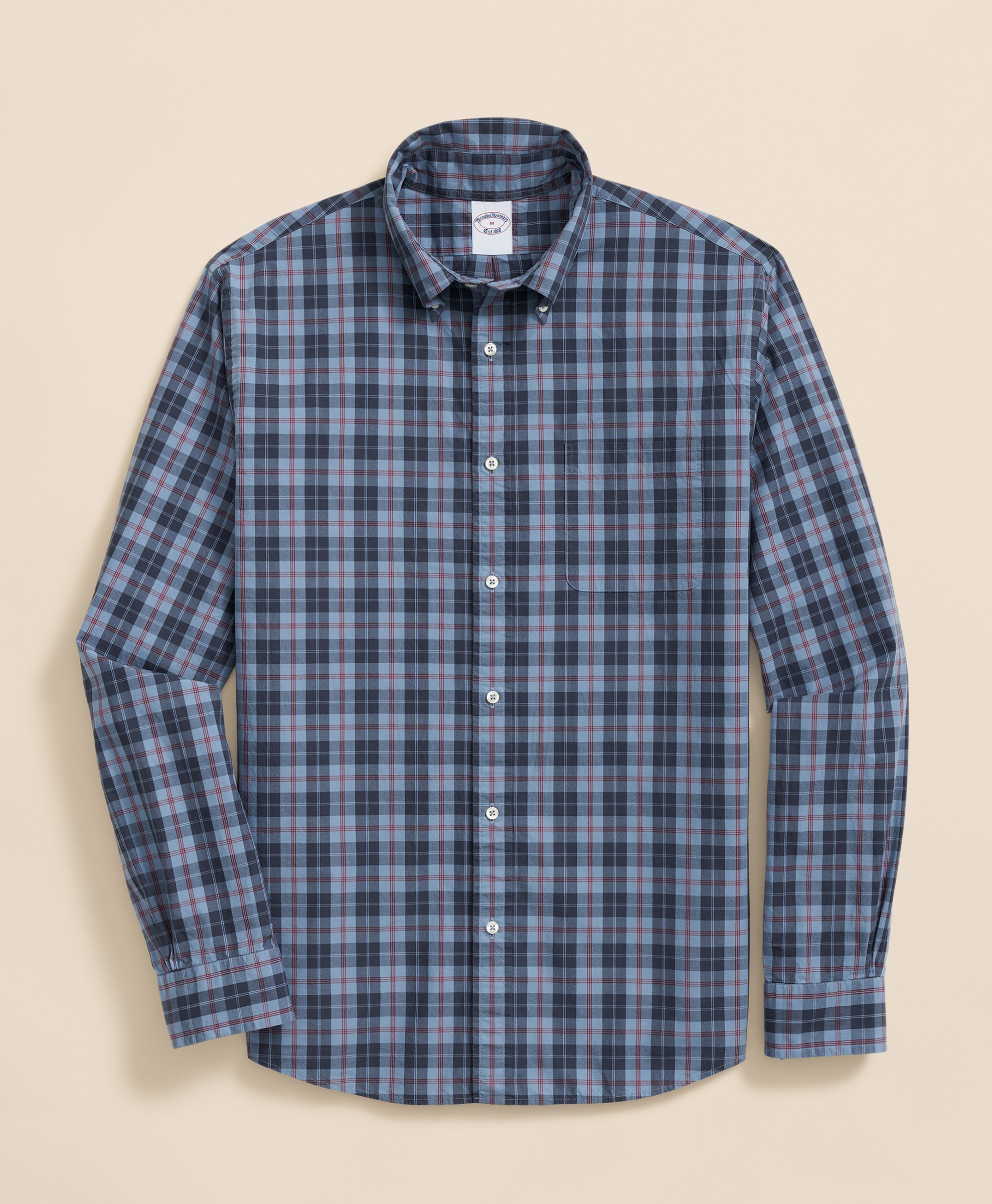 Brooks Brothers | Friday Poplin Plaid Regular Fit Sport Shirt