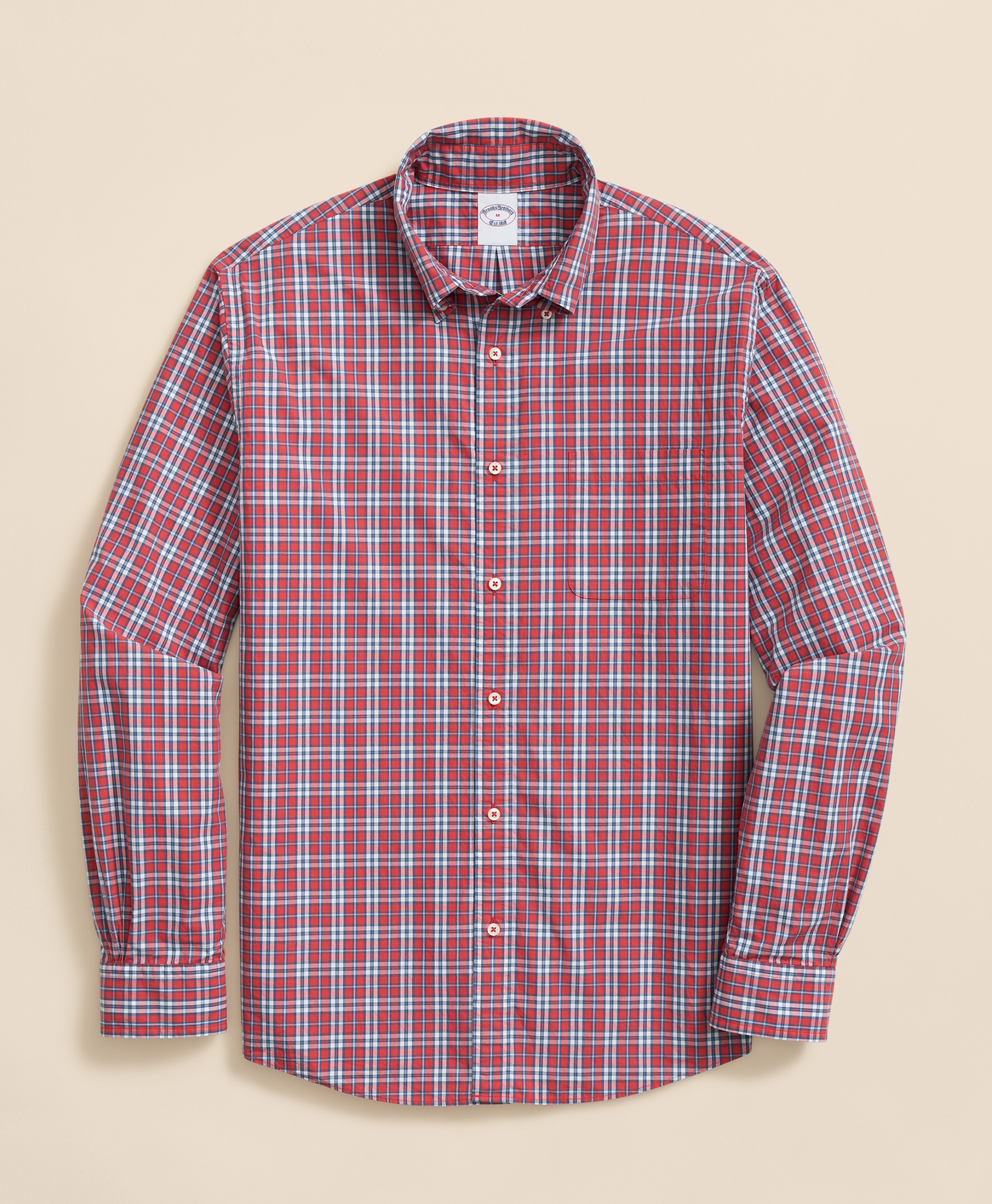 Brooks Brothers | Friday Poplin Plaid Regular Fit Sport Shirt