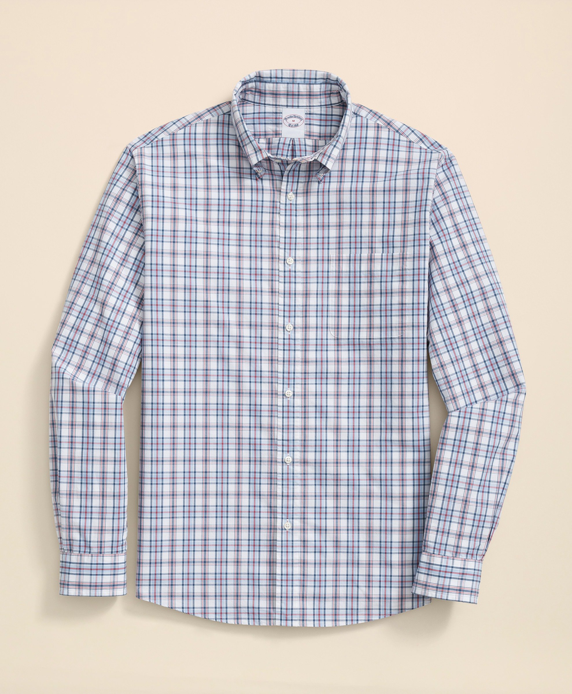 Brooks Brothers | Friday Poplin Plaid Regular Fit Sport Shirt