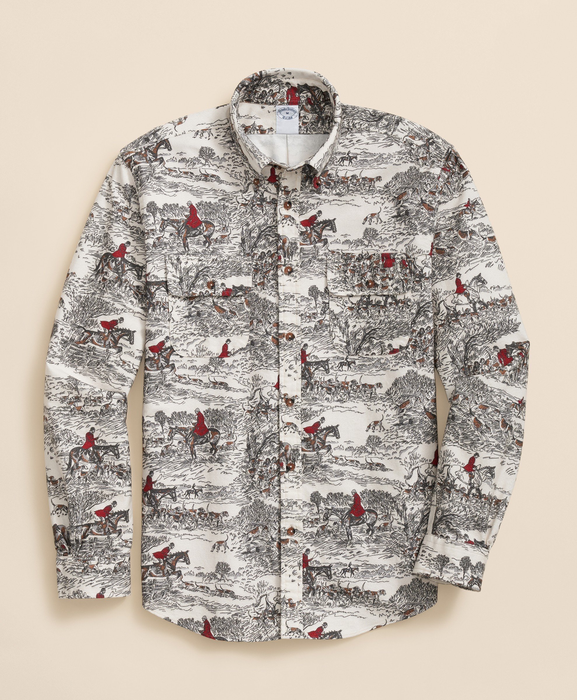 Brooks Brothers | Regular Finish Flannel Printed Regular Fit Sport Shirt