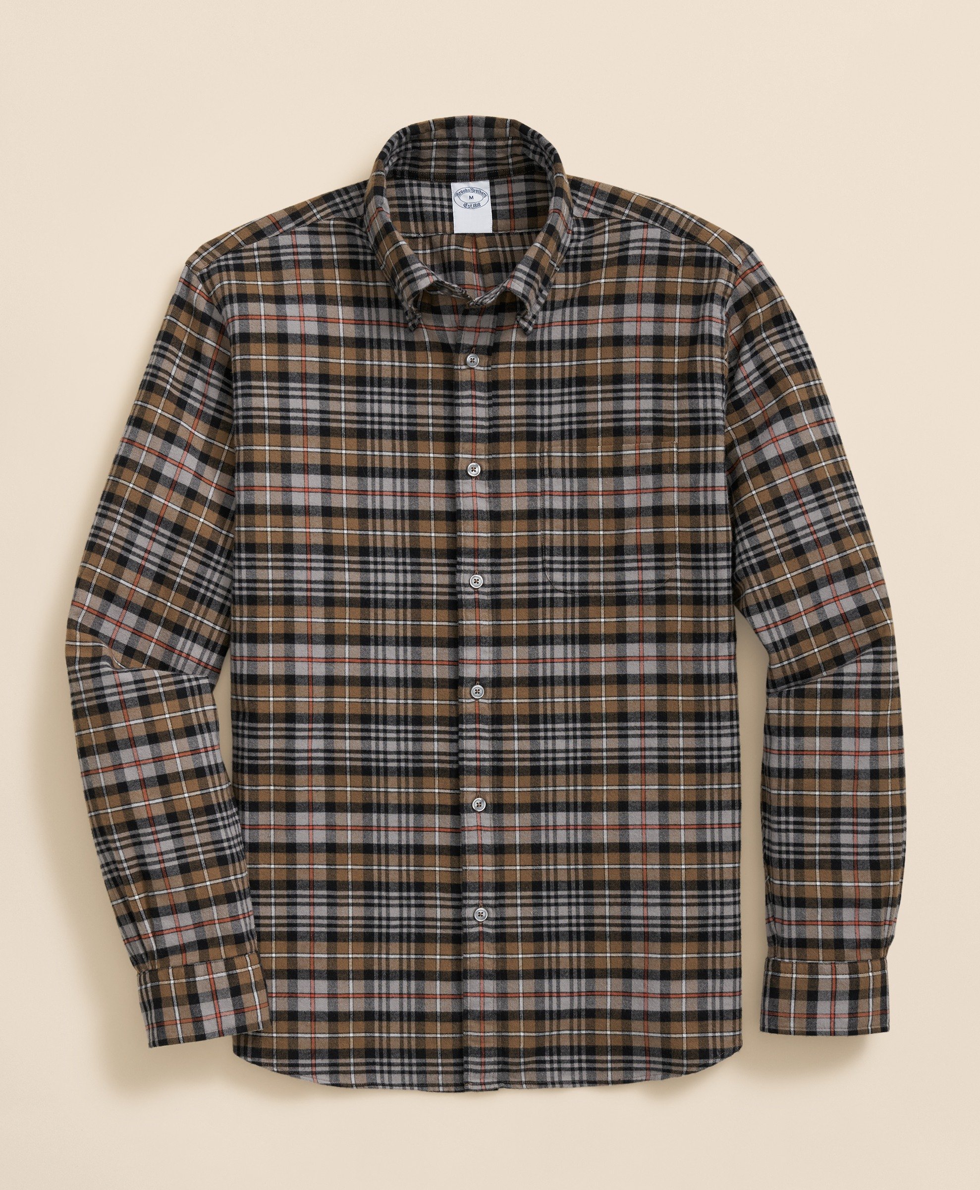 Brooks Brothers | Regular Finish Flannel Plaid Regular Fit Sport Shirt