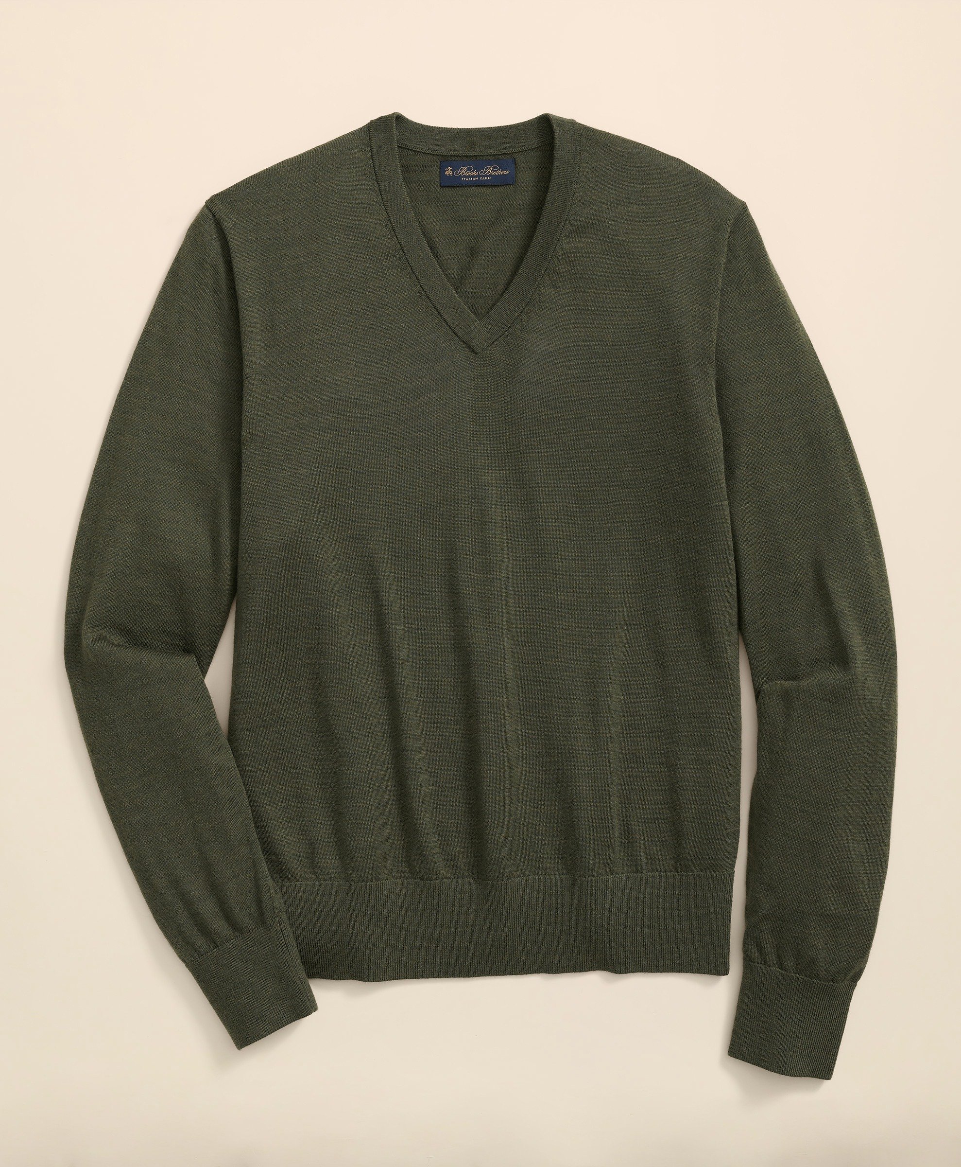 Brooks Brothers | Merino Solid V-Neck Sweater