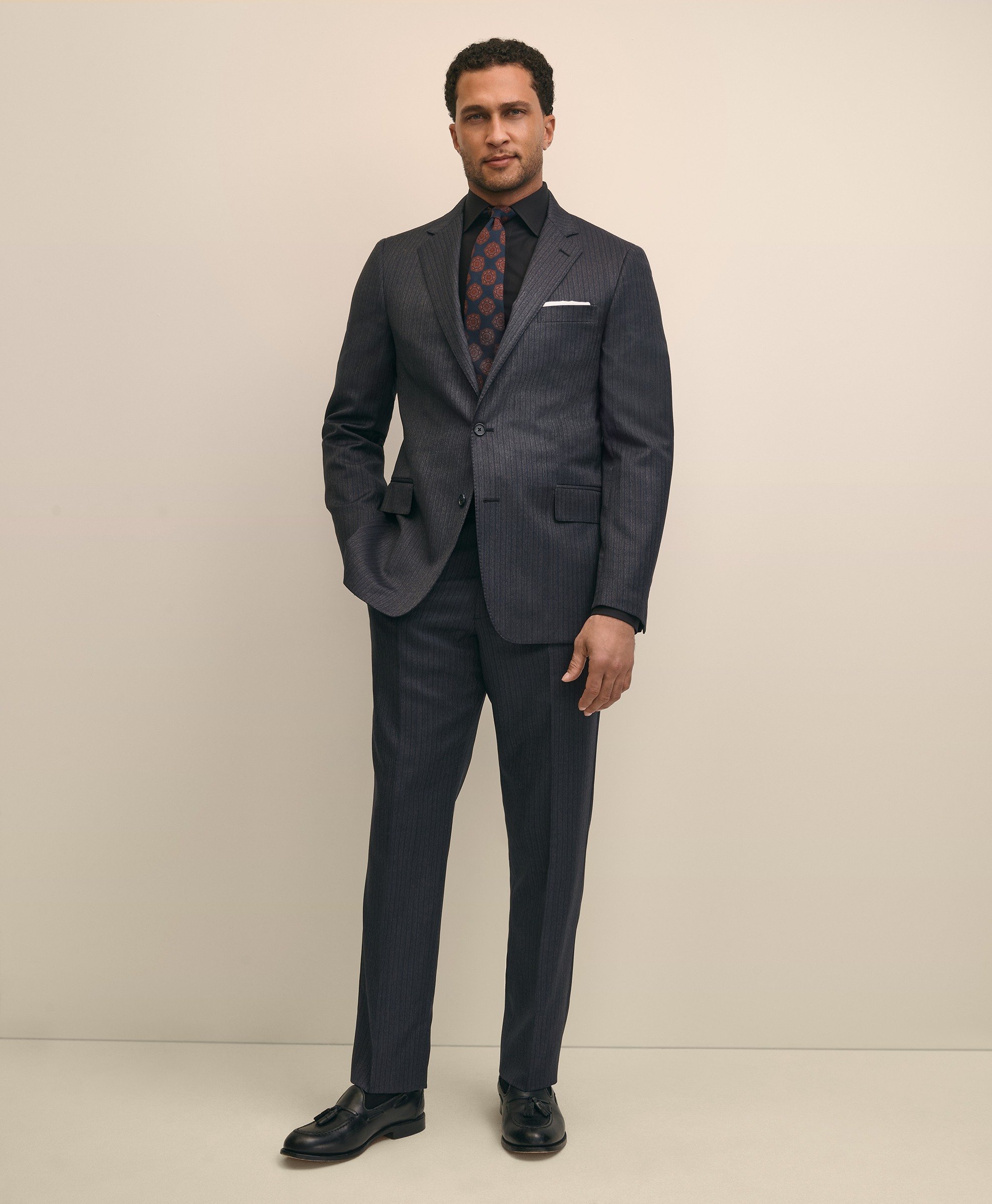 Brooks Brothers | 1818 Herringbone Notch Lapel Regular Fit Suit