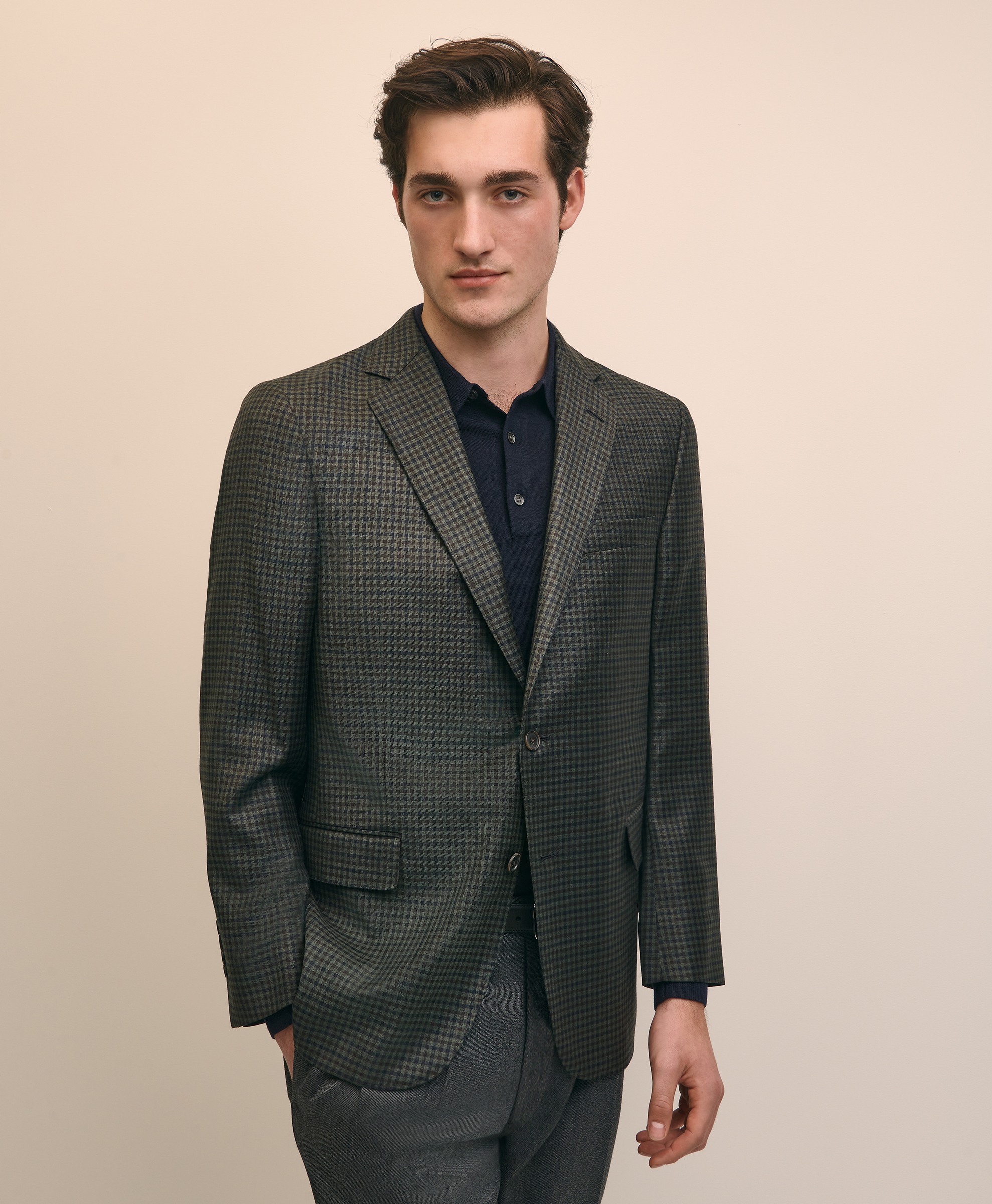 Brooks Brothers | Clear Gingham Notch Lapel Regular Fit Sport Coat