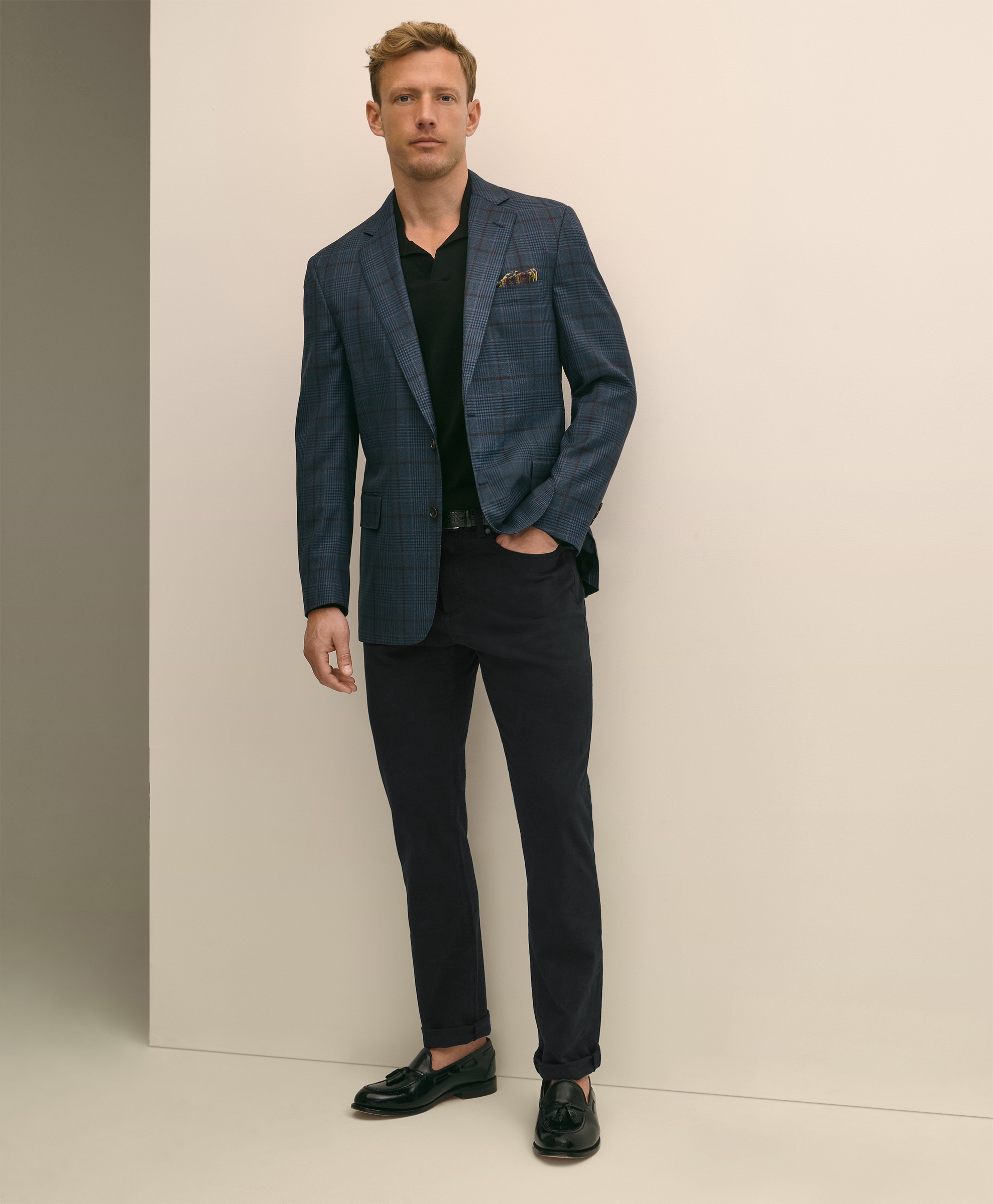Brooks Brothers | Clear Checked Notch Lapel Regular Fit Sport Coat