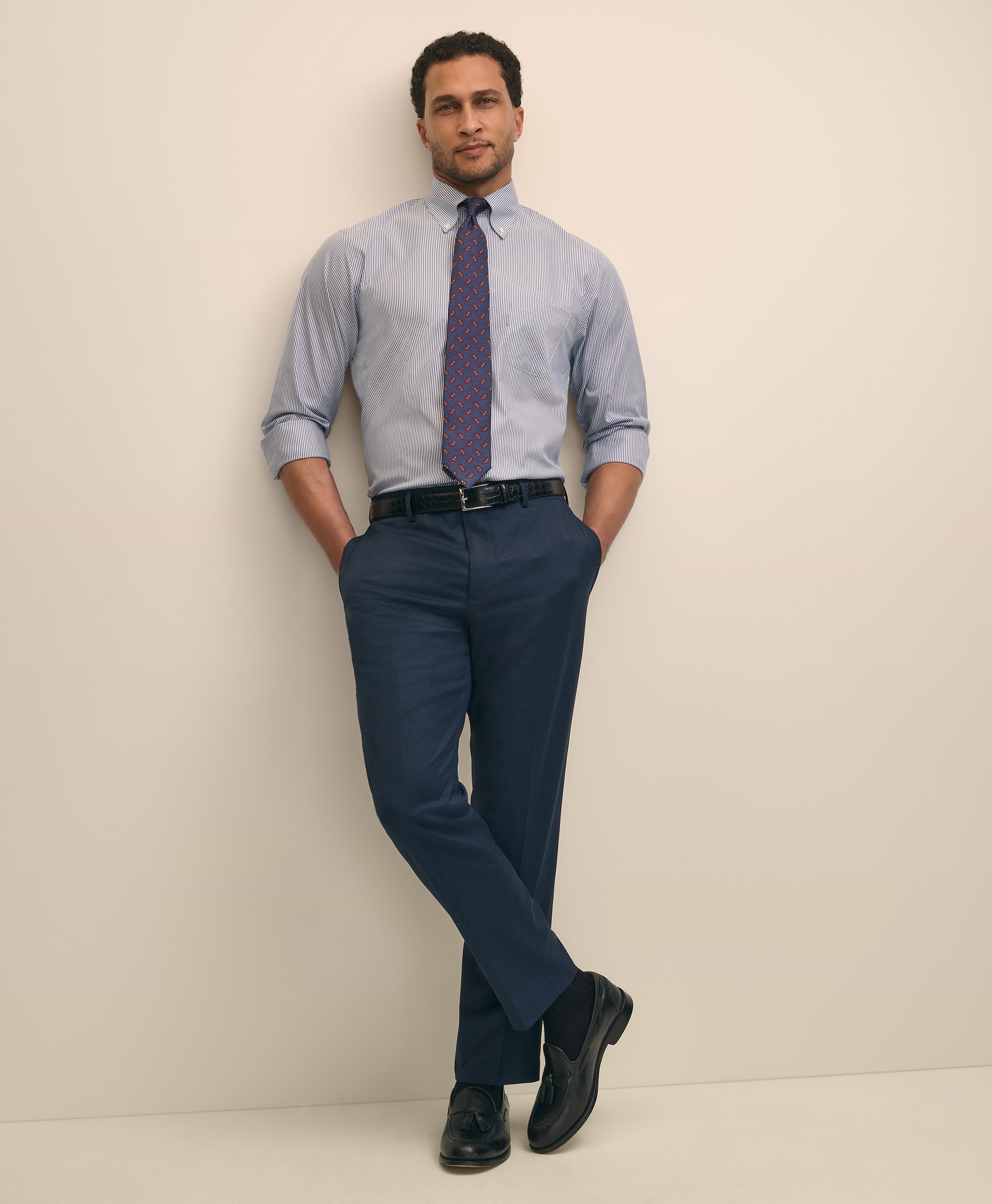 Brooks Brothers | BrooksFlex Houndstooth Regular Trouser