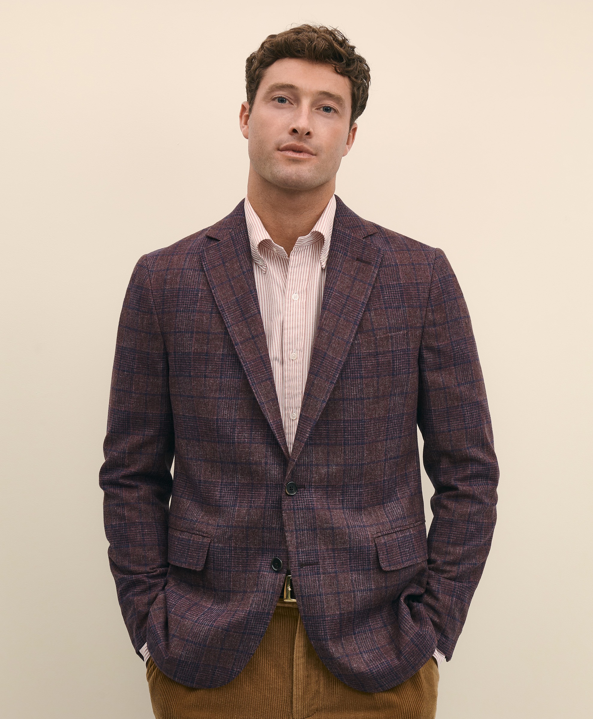 Brooks Brothers | Flannel Checked Notch Lapel Regular Fit Sport Coat