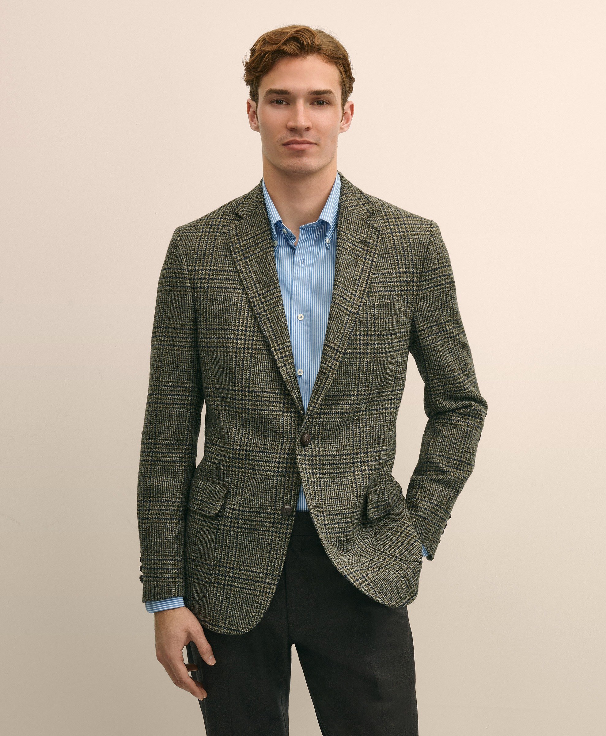Brooks Brothers | Tweed Checked Notch Lapel Regular Fit Sport Coat