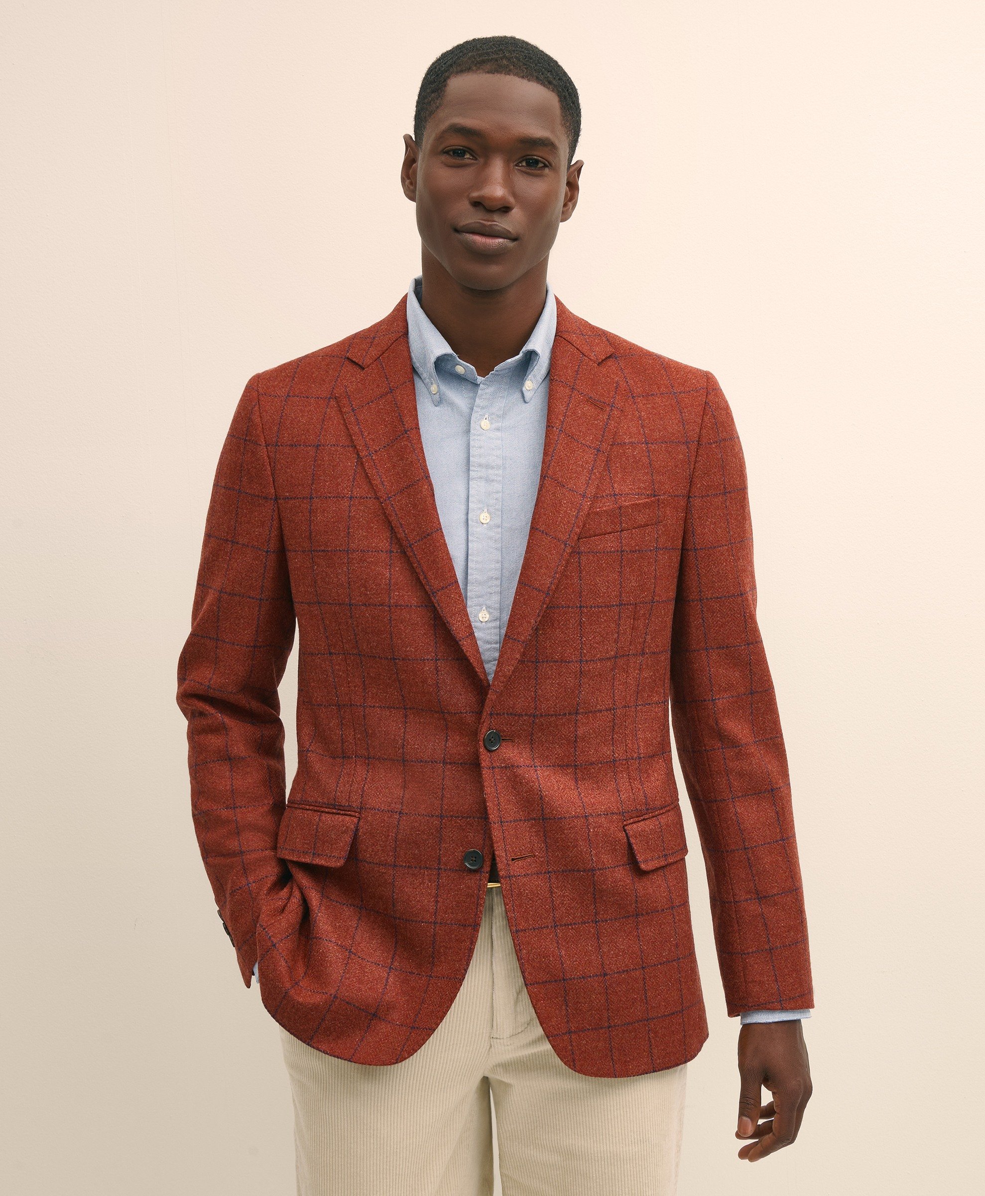 Brooks Brothers | Tweed Windowpane Notch Lapel Regular Fit Sport Coat