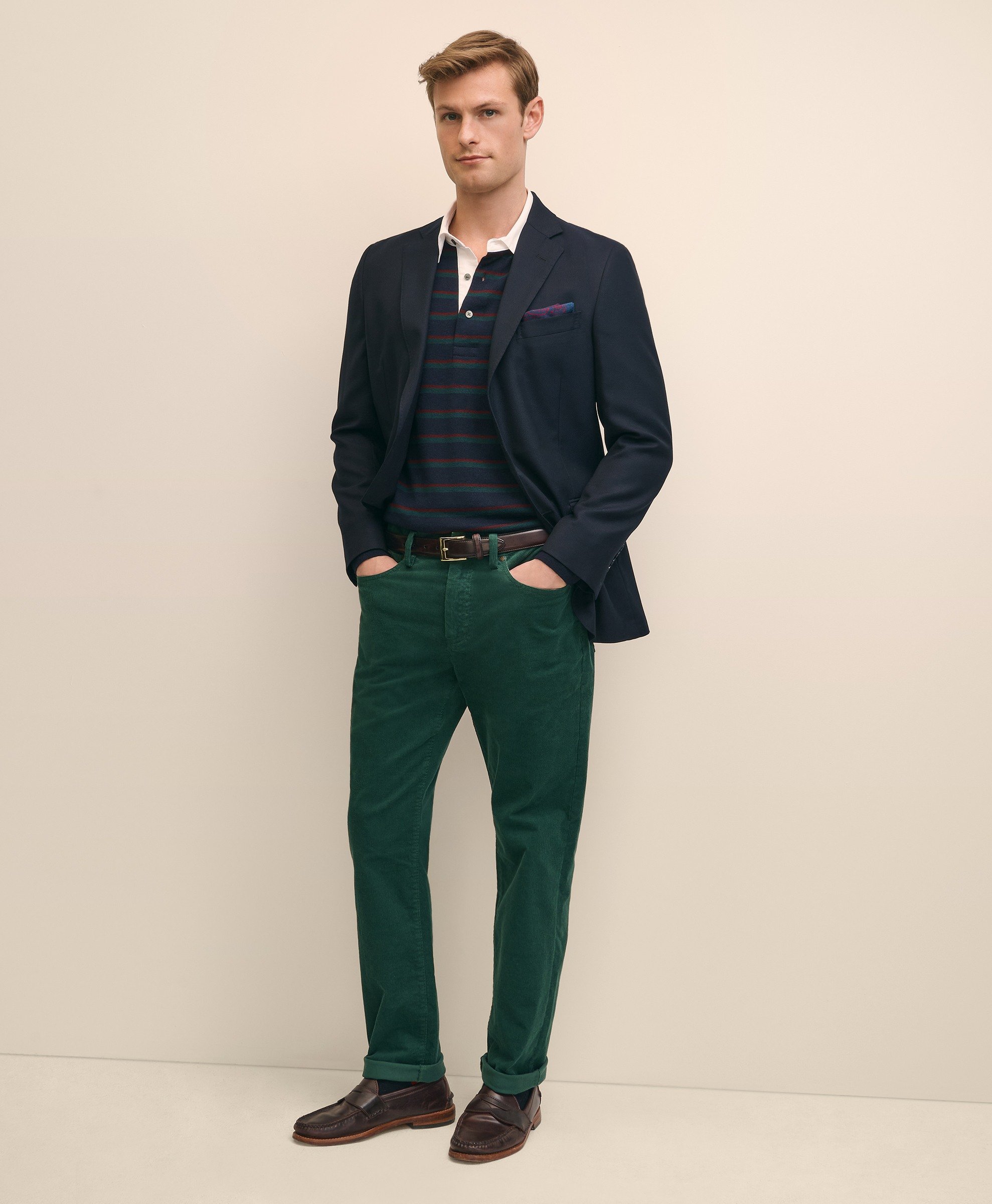 Brooks Brothers | 15W Corduroy Solid Regular Fit 5-Pkt Pants